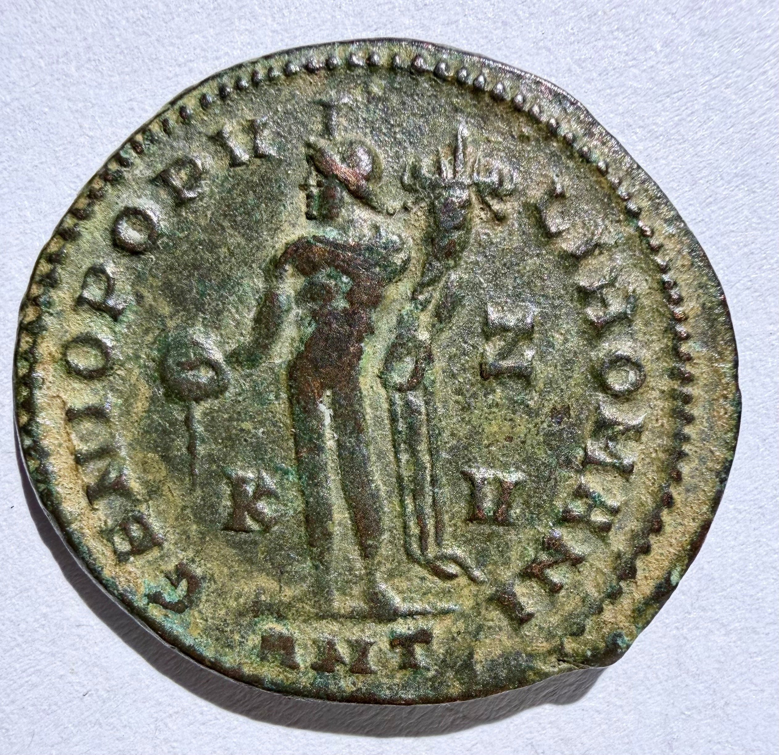 MAXIMIANUS High Grade AE Follis Genius Reverse -Antioch- 10.72 grams