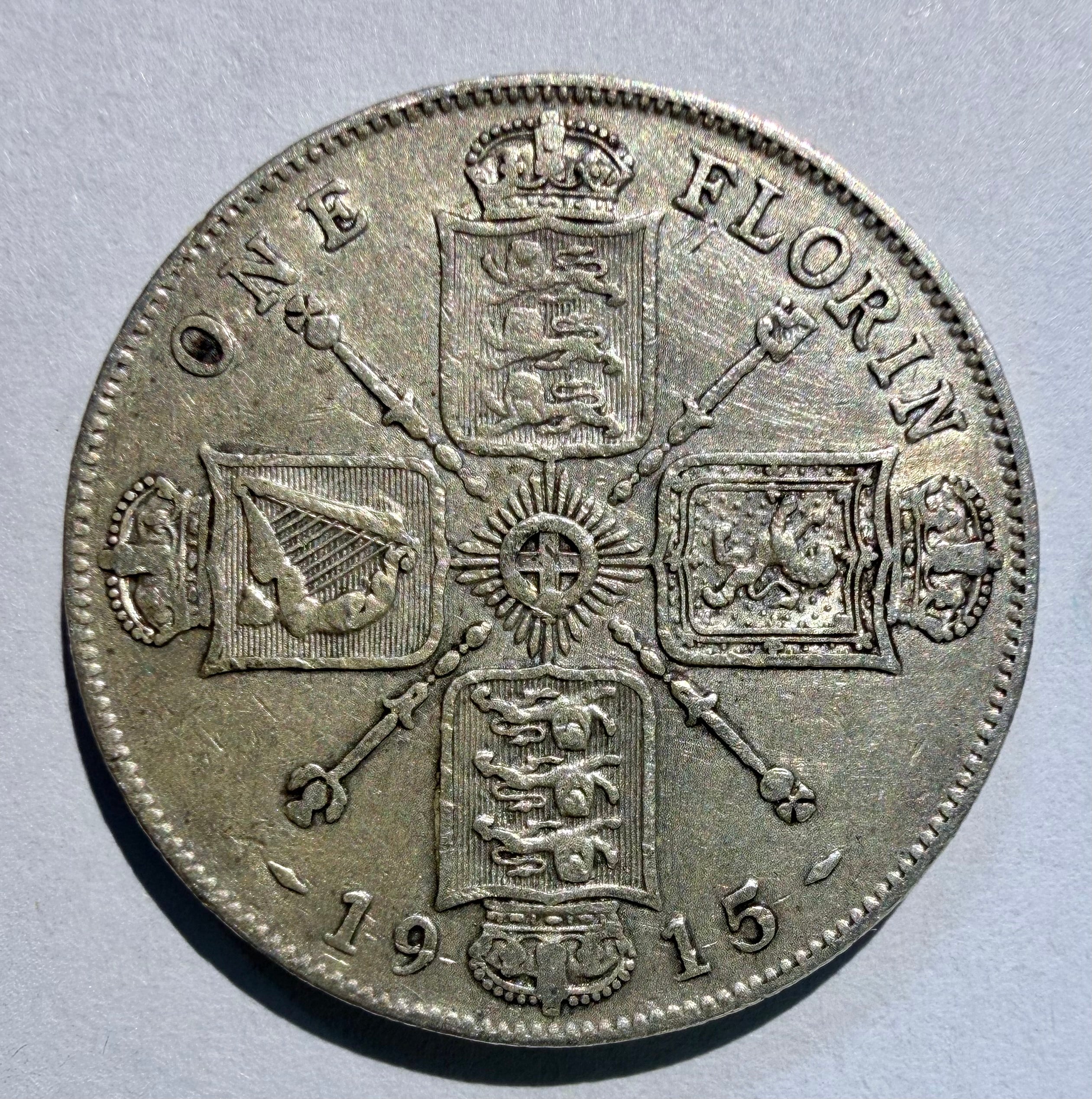 George V 1918 florin