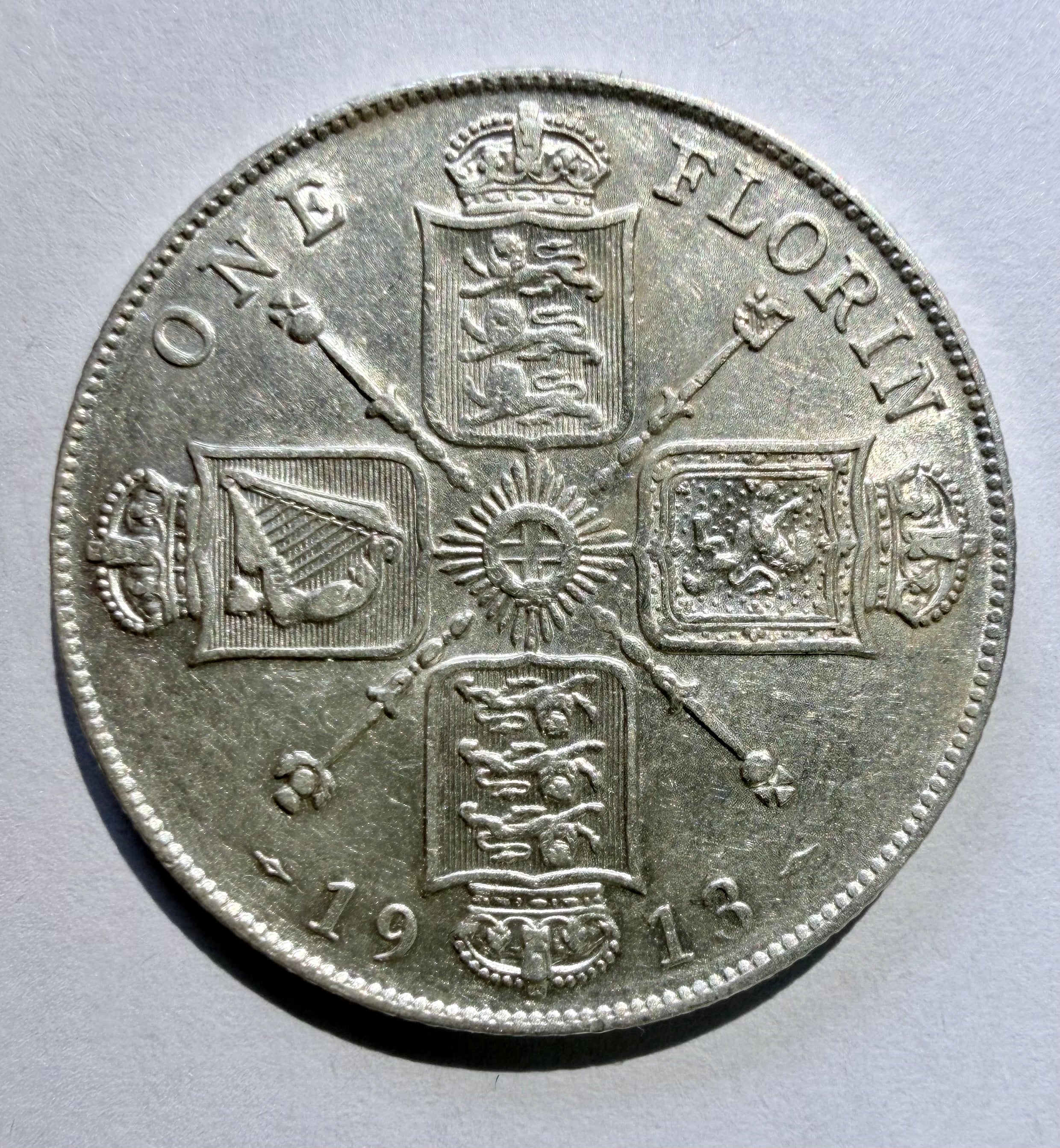 George V 1913 florin
