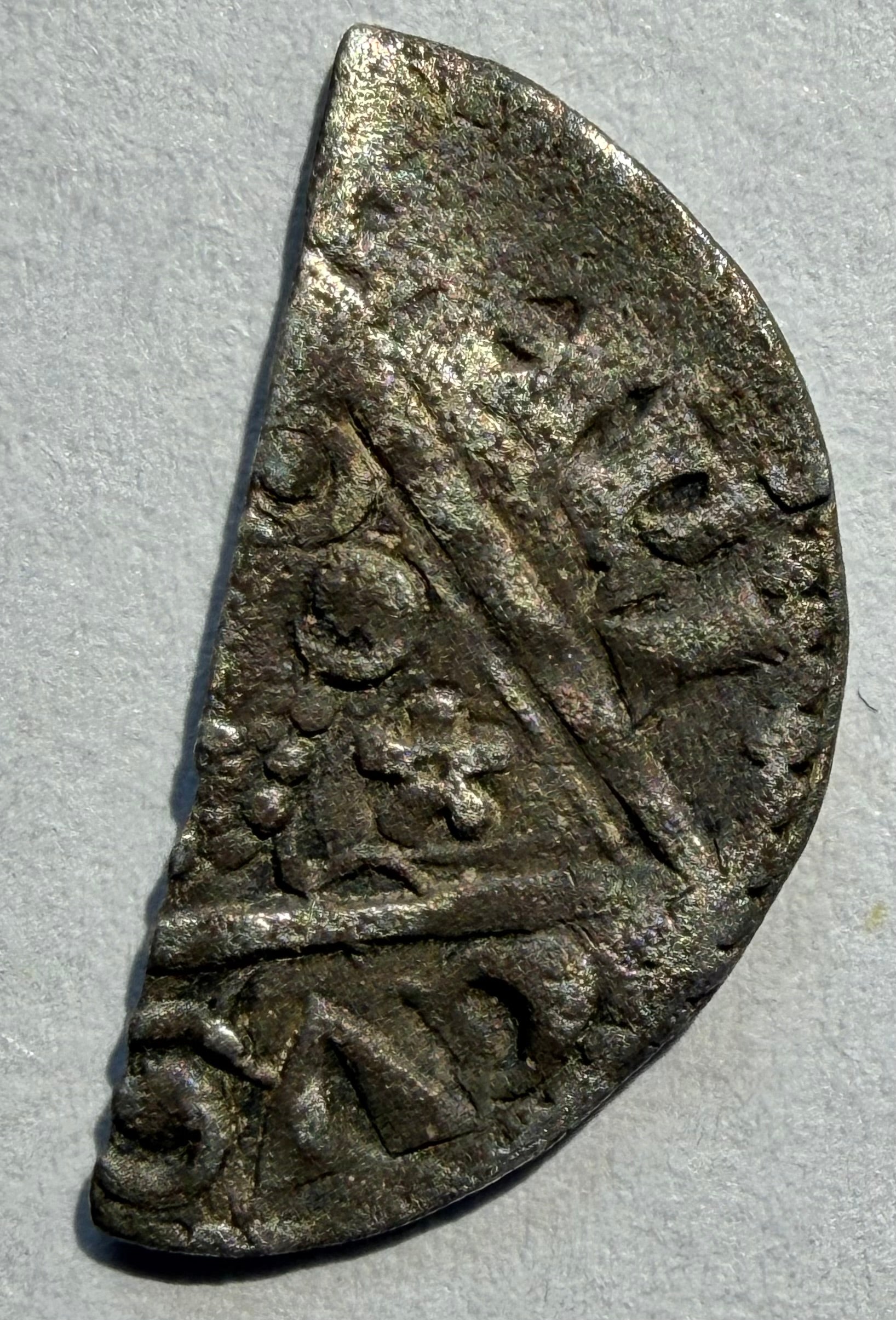 1216-72 Henry III Ireland Silver Hammered cut Half Penny Dublin-S6235