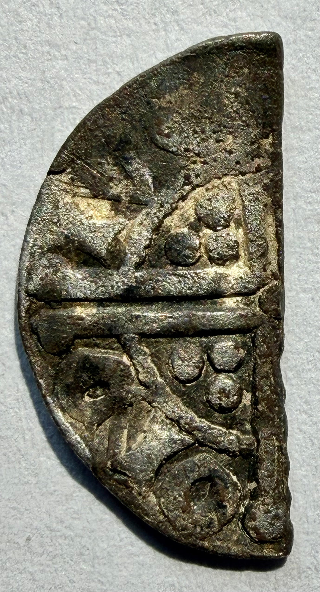 1216-72 Henry III Ireland Silver Hammered cut Half Penny Dublin-S6235