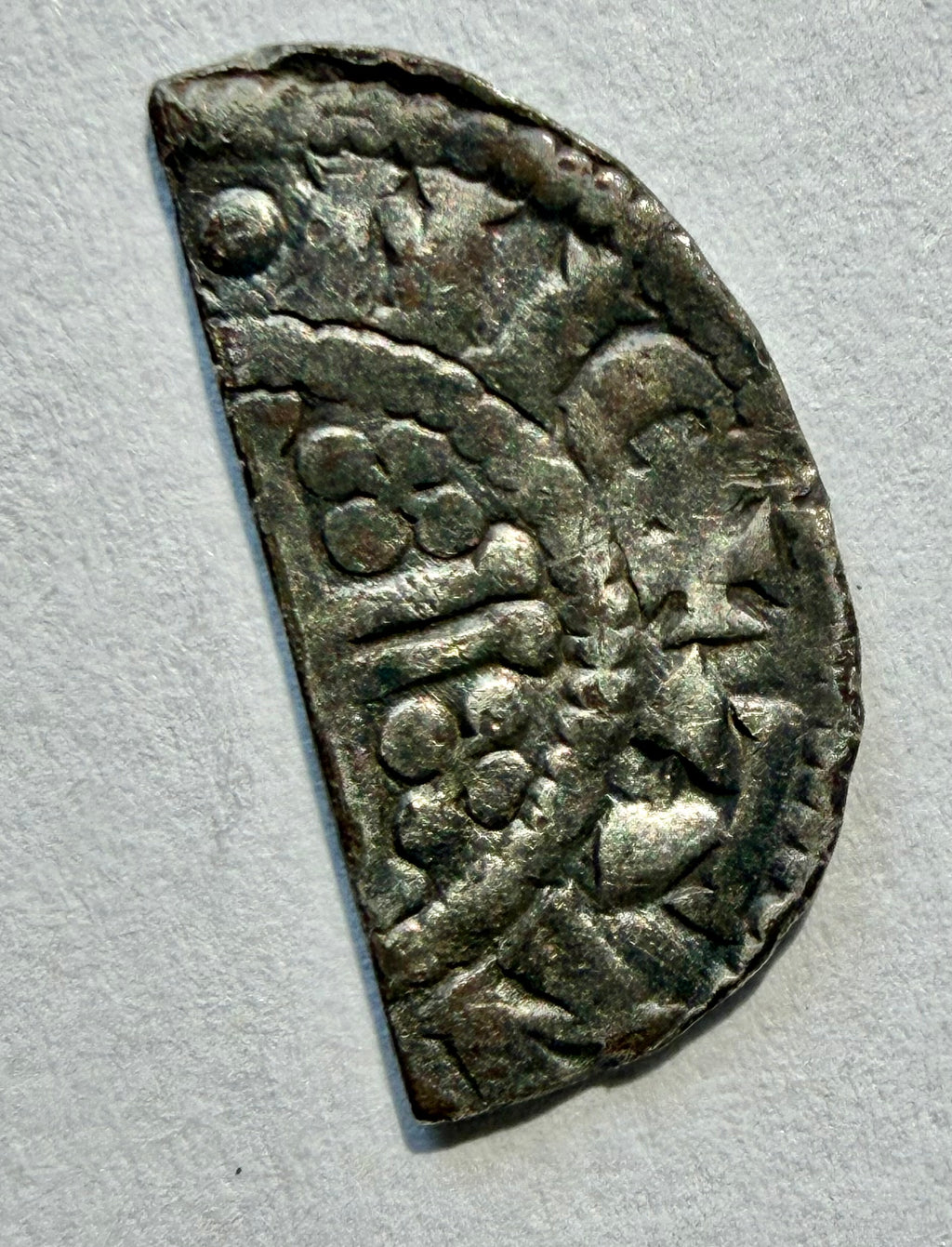 King John Short Cross Cut Half Penny-class 5b-Andrev on NIC