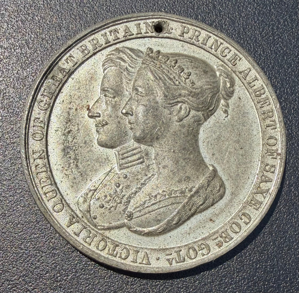 Queen Victoria 1842 Royal Visit Scotland Commemorative Medal 43mm White Metal