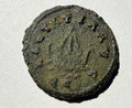 Allectus Roman Britain Quinarius AE Radiate Galley Virtus Avg C Mint Colchester