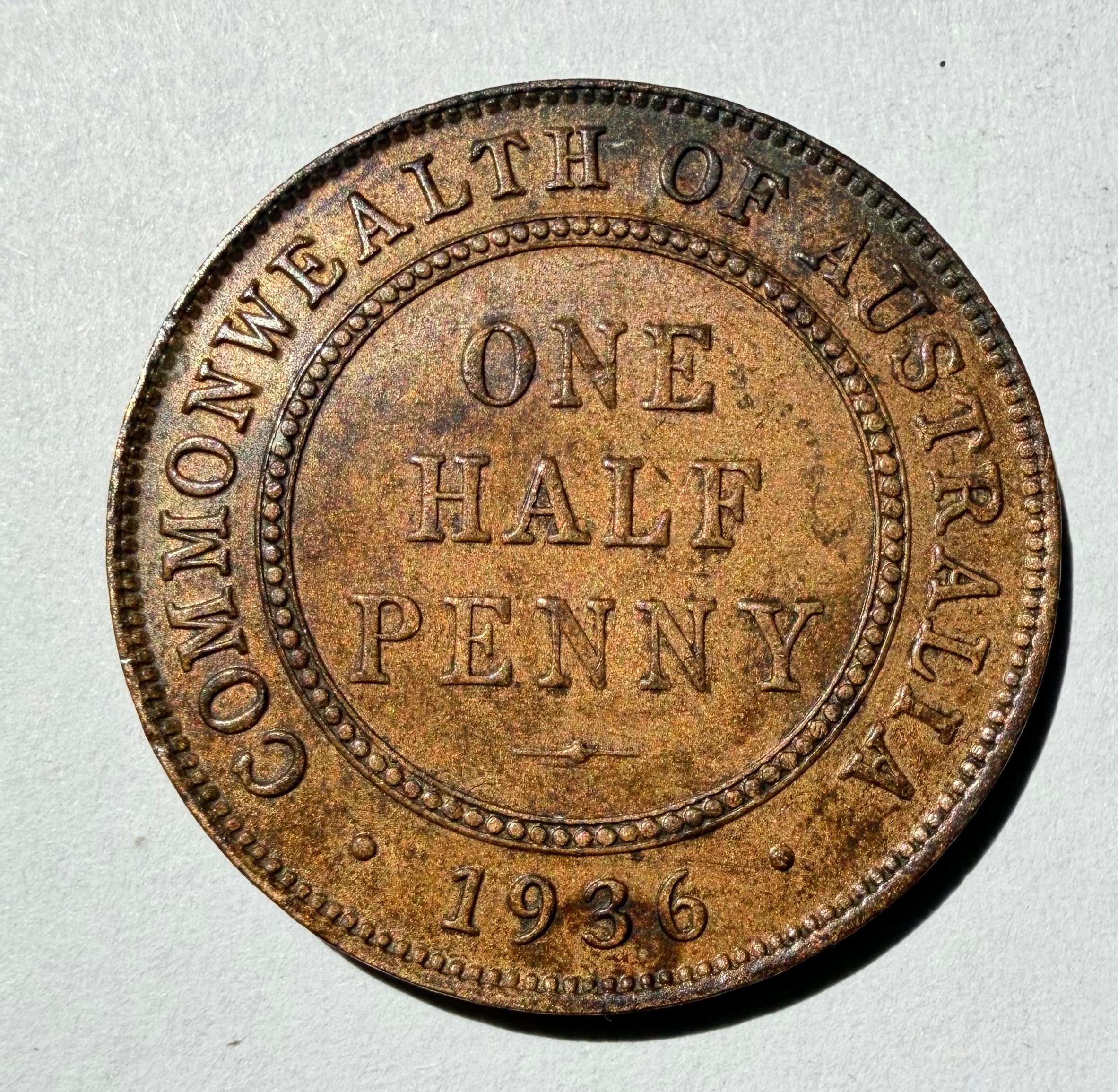 Australia Half Penny 1936