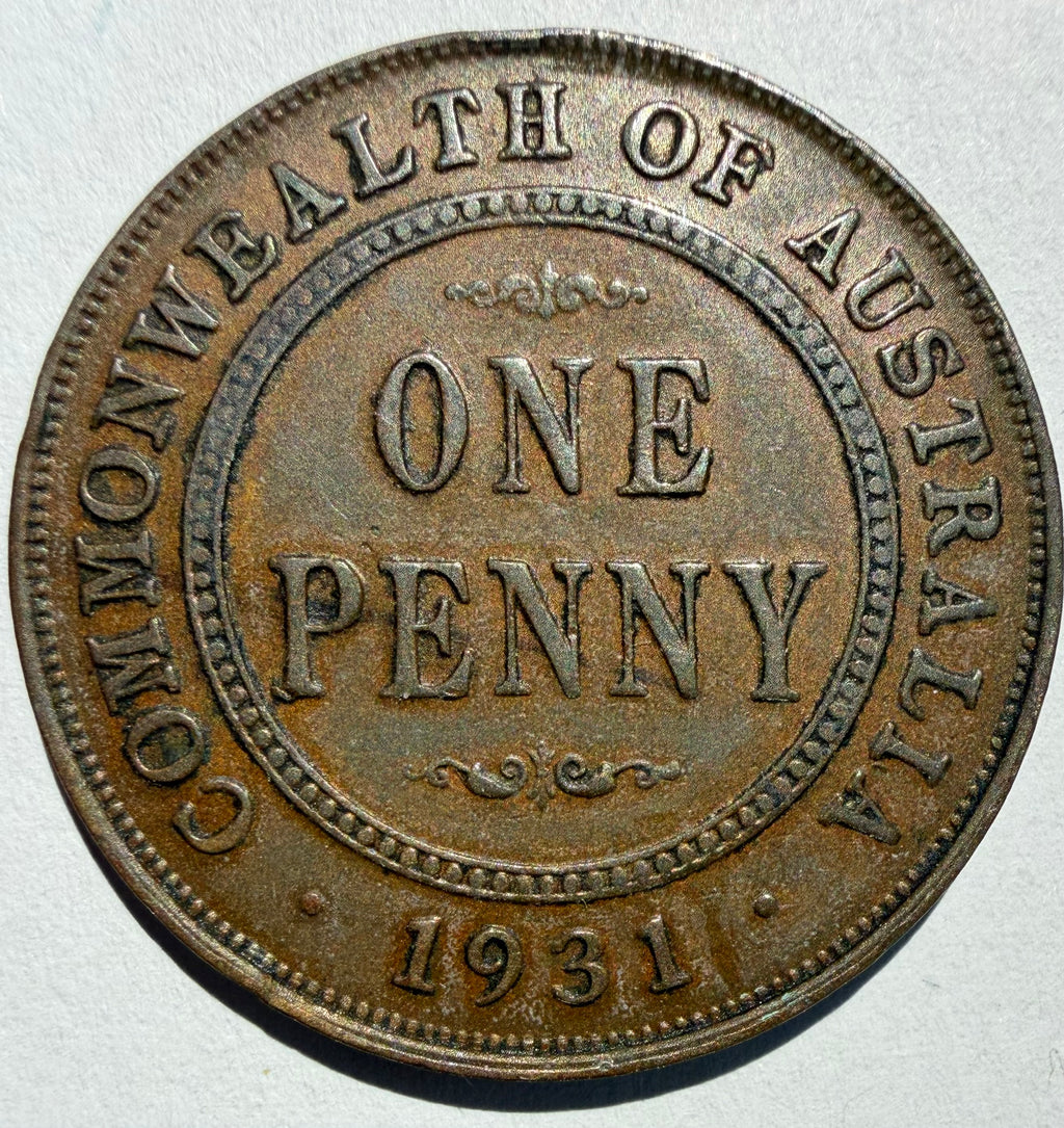 Australia Penny 1931 English aligned