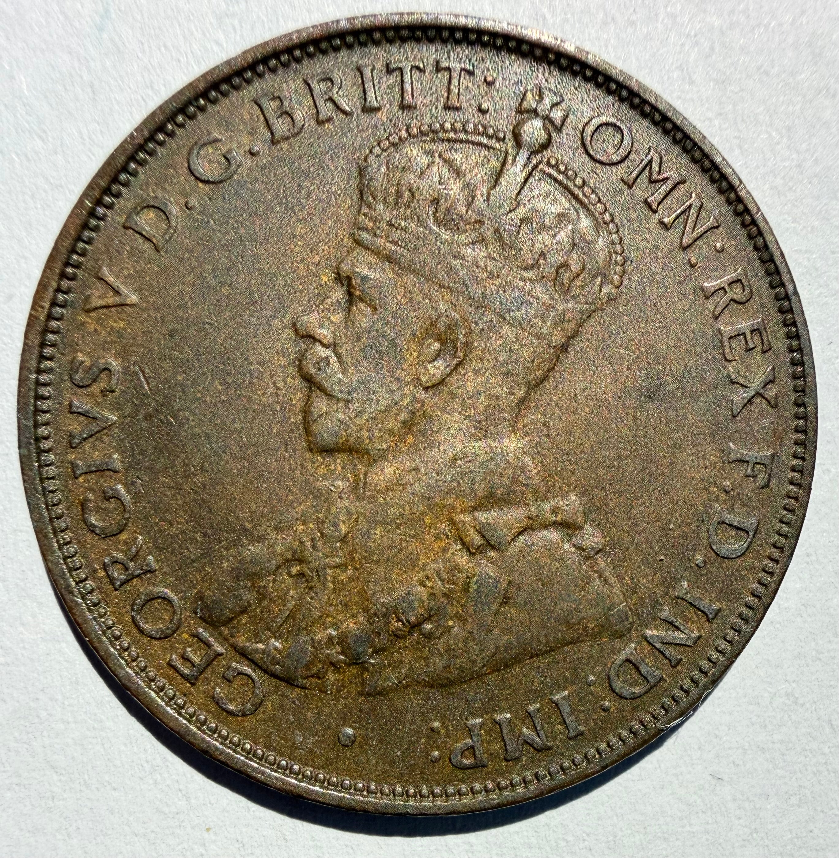 Australia Penny 1931 aligned English