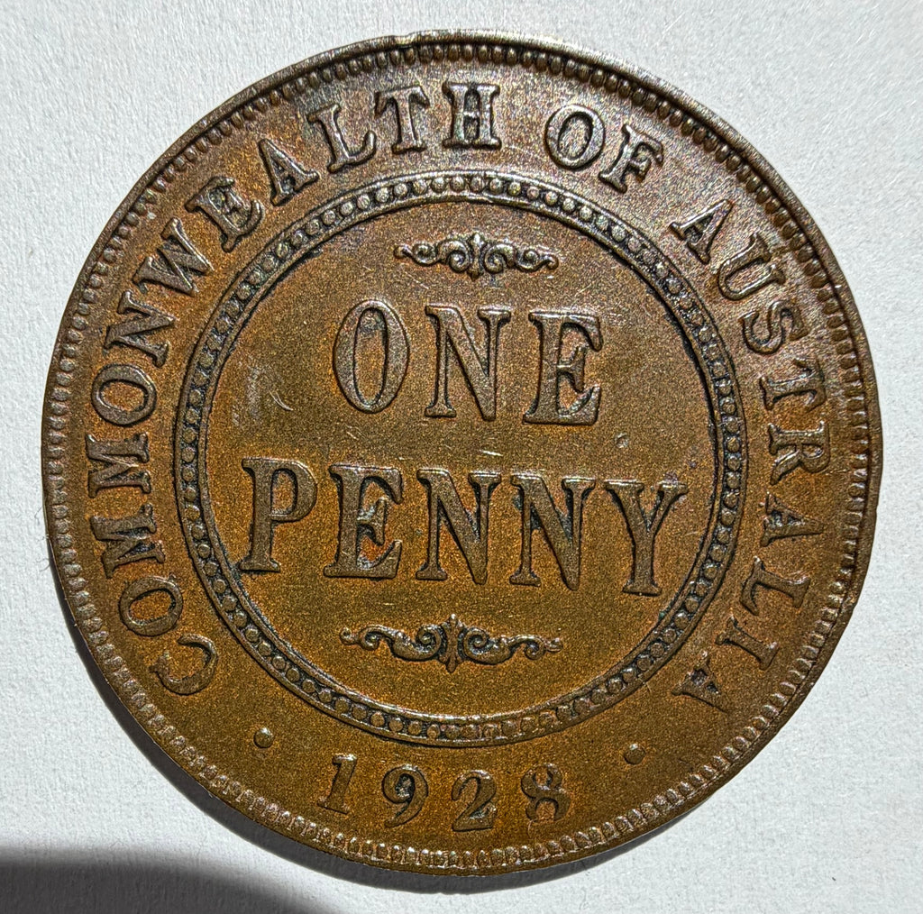 Australia Penny 1928-broken 8