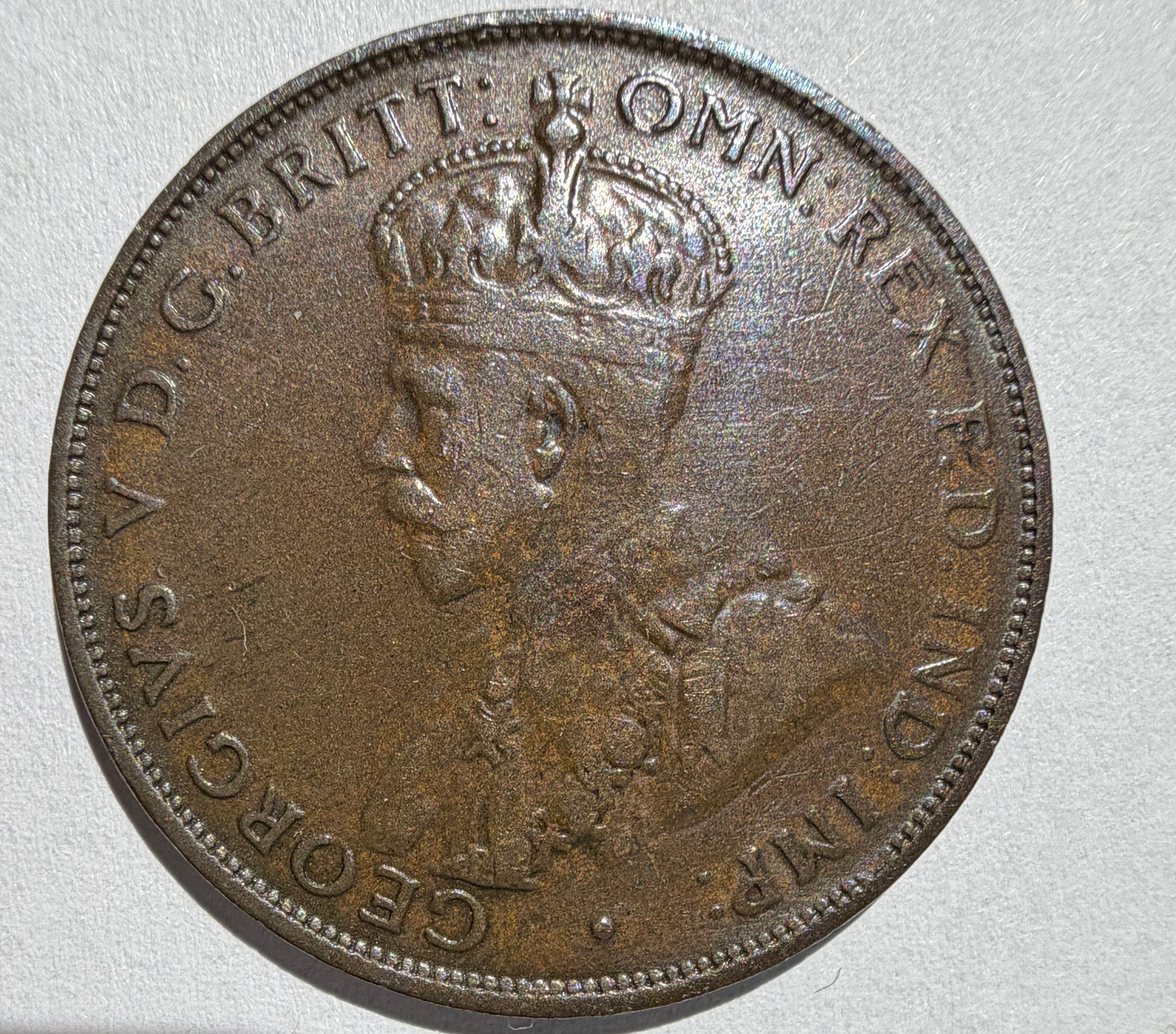 Australia Penny 1928-broken 8