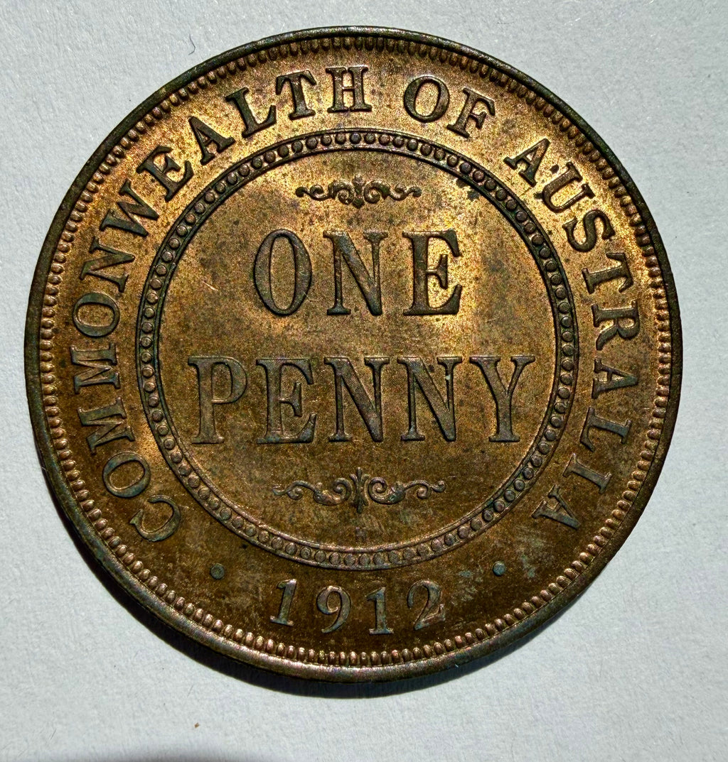Australia Penny 1912H-Lustrous UNC-rare