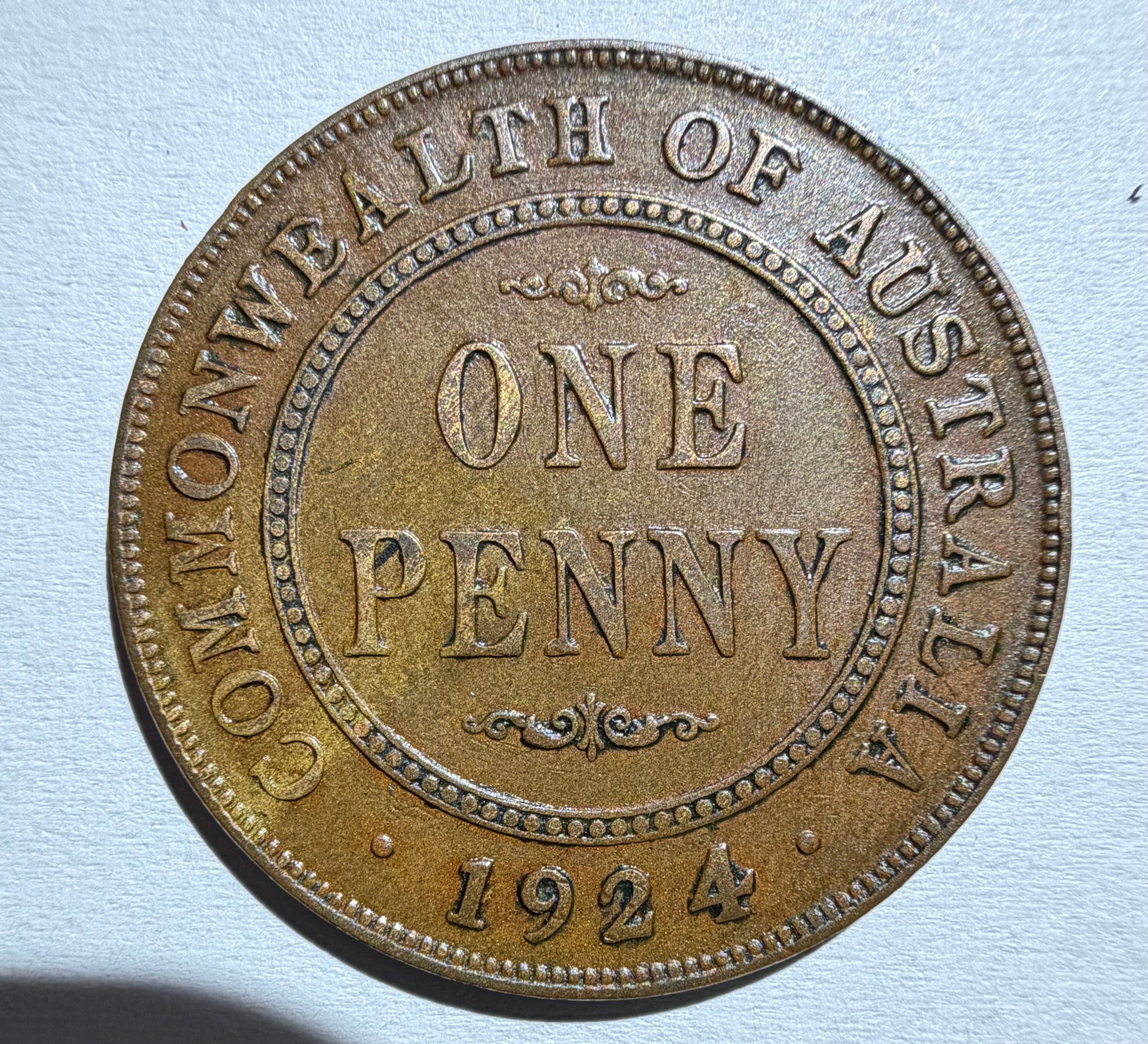 Australia Penny 1924 English