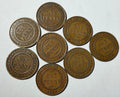 8 different dates Australia Pennies George V