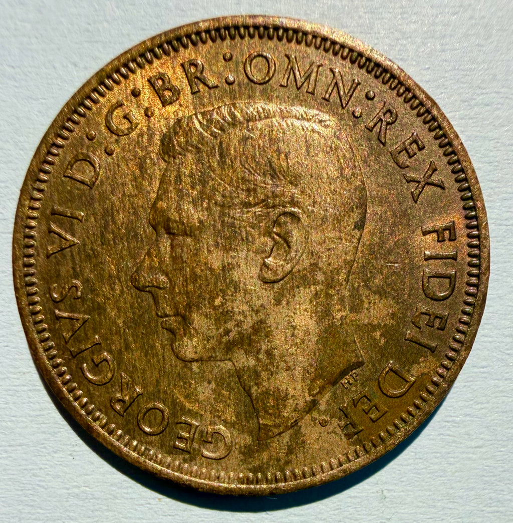 George VI 1950 Half penny-lustrous