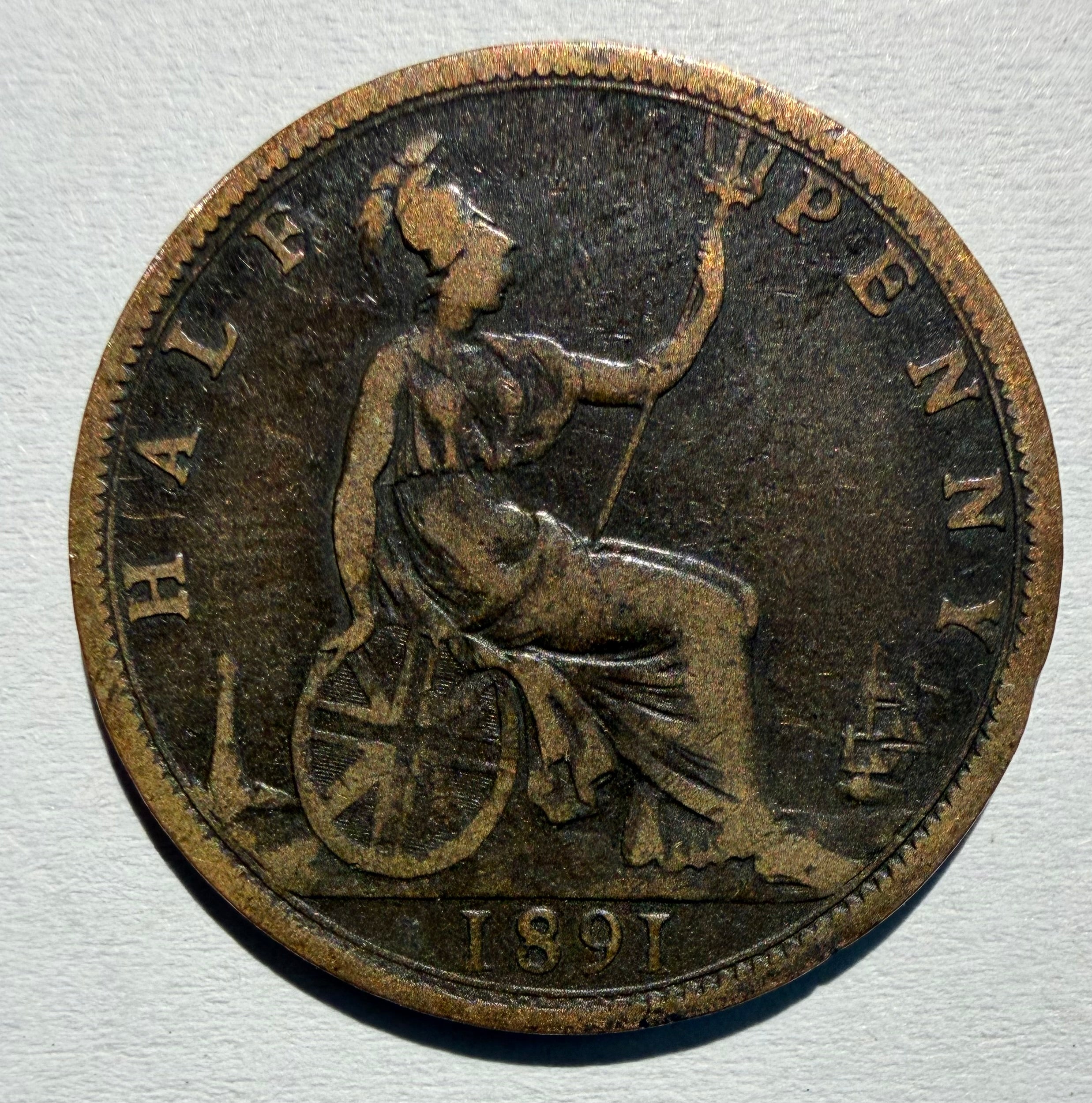 1891 Half penny-Queen Victoria