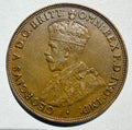 Australia Penny 1920-Indian -dot below bottom scroll