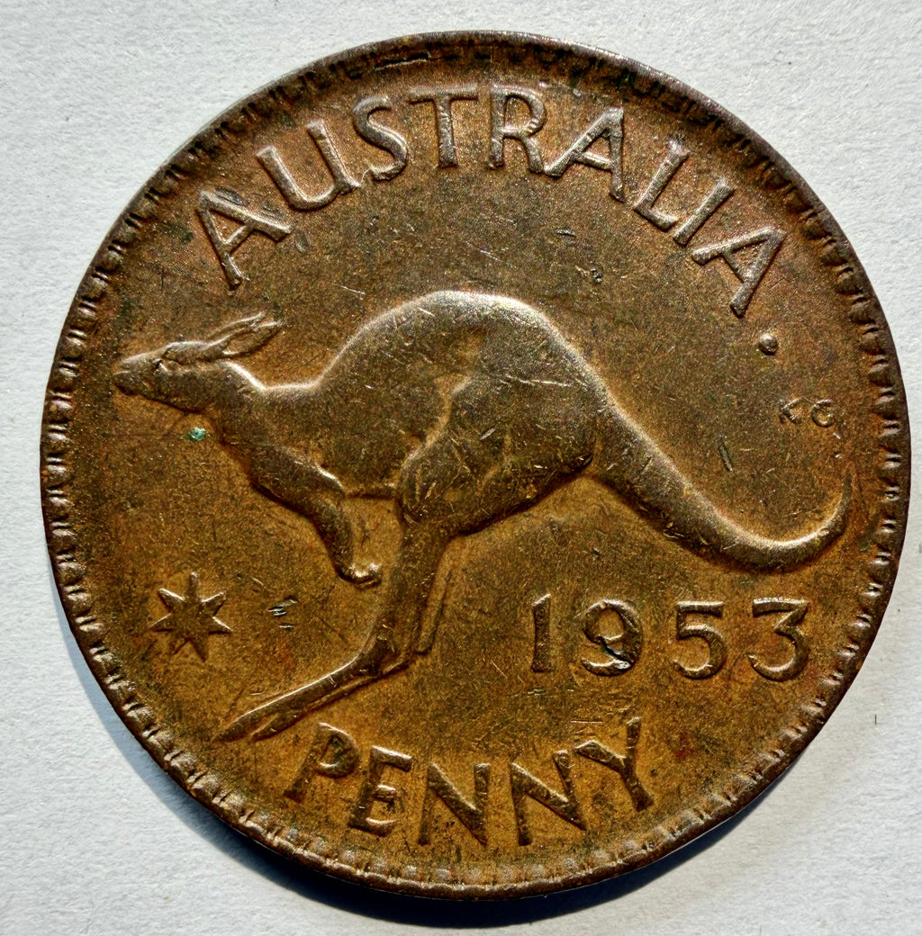 Australia Penny 1953-No serif 5