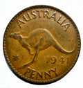 Australia Penny 1941 K.G-dot variety