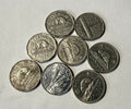 9 Canada 5 Cents coins
