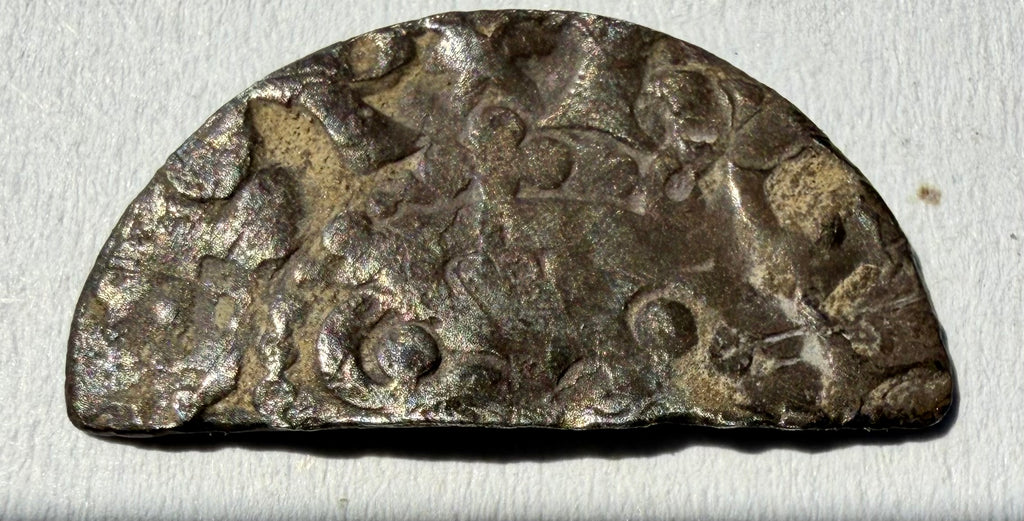 Henry III Early Long Cross Silver Cut Halfpenny - Class 2a - Moneyer NICOLE