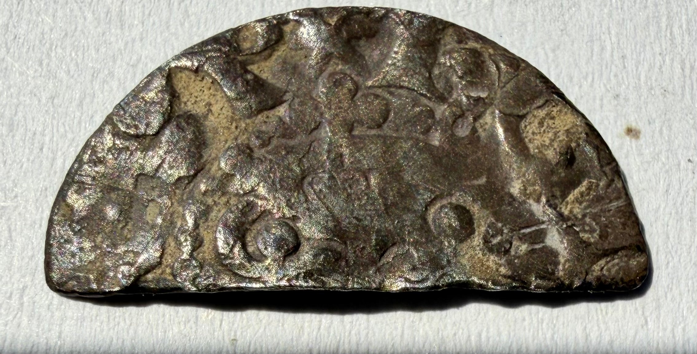 Henry III Early Long Cross Silver Cut Halfpenny - Class 2a - Moneyer NICOLE