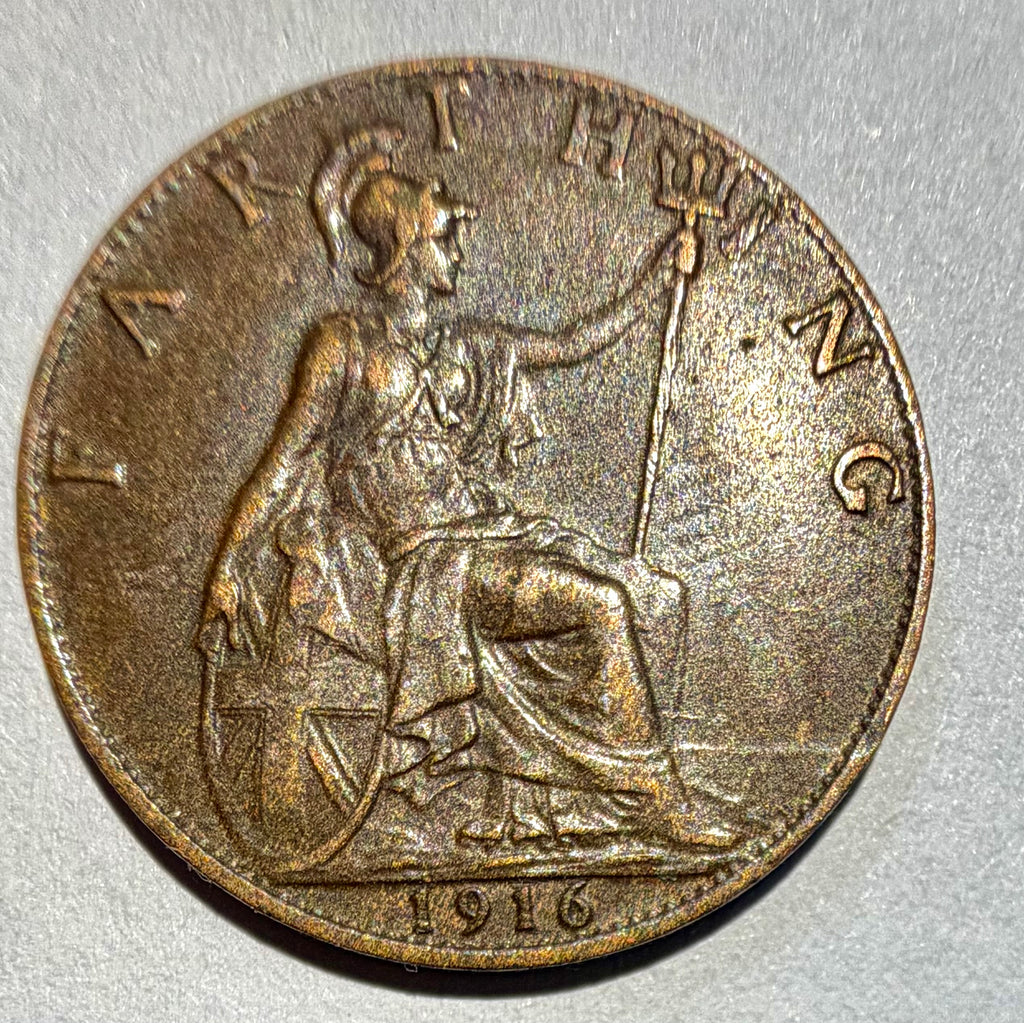 1916 King George V Farthing-high grade