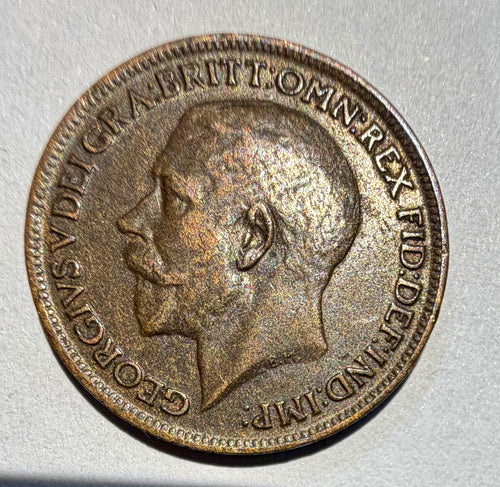 1916 King George V Farthing-high grade