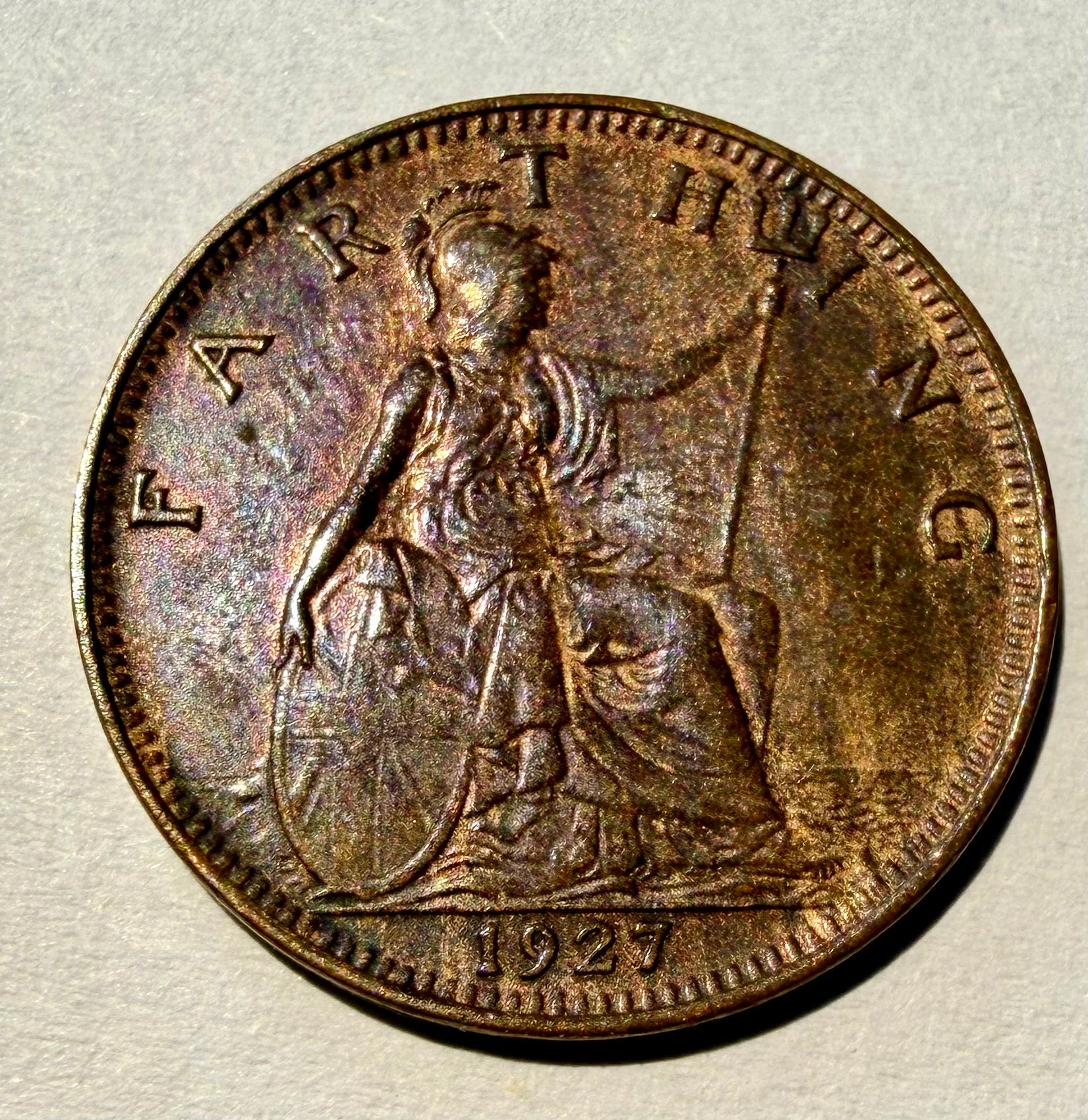 1927 King George V Farthing-high grade