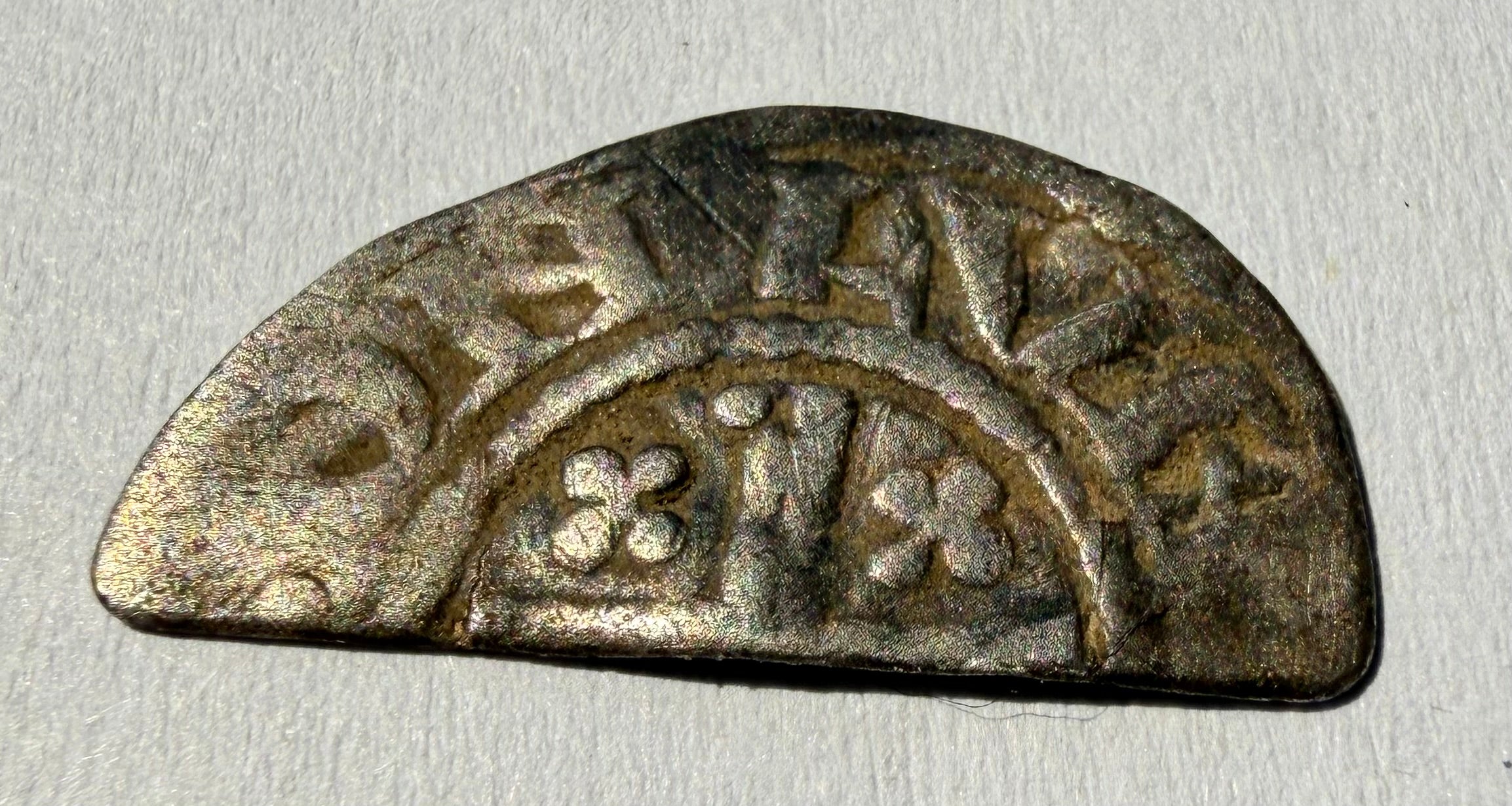 King Richard I Silver Hammered Cut Halfpenny – Short Cross Class 4a, London Mint