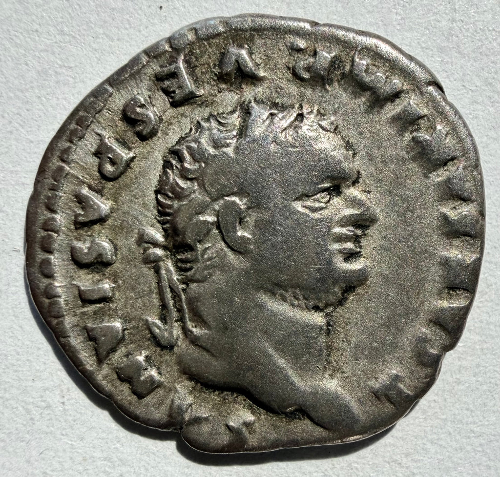 Titus Caesar AR Denarius 76 AD Eagle on Altar RIC 870 Sears 243B