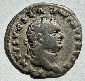 Titus Caesar AR Denarius 76 AD Eagle on Altar RIC 870 Sears 243B