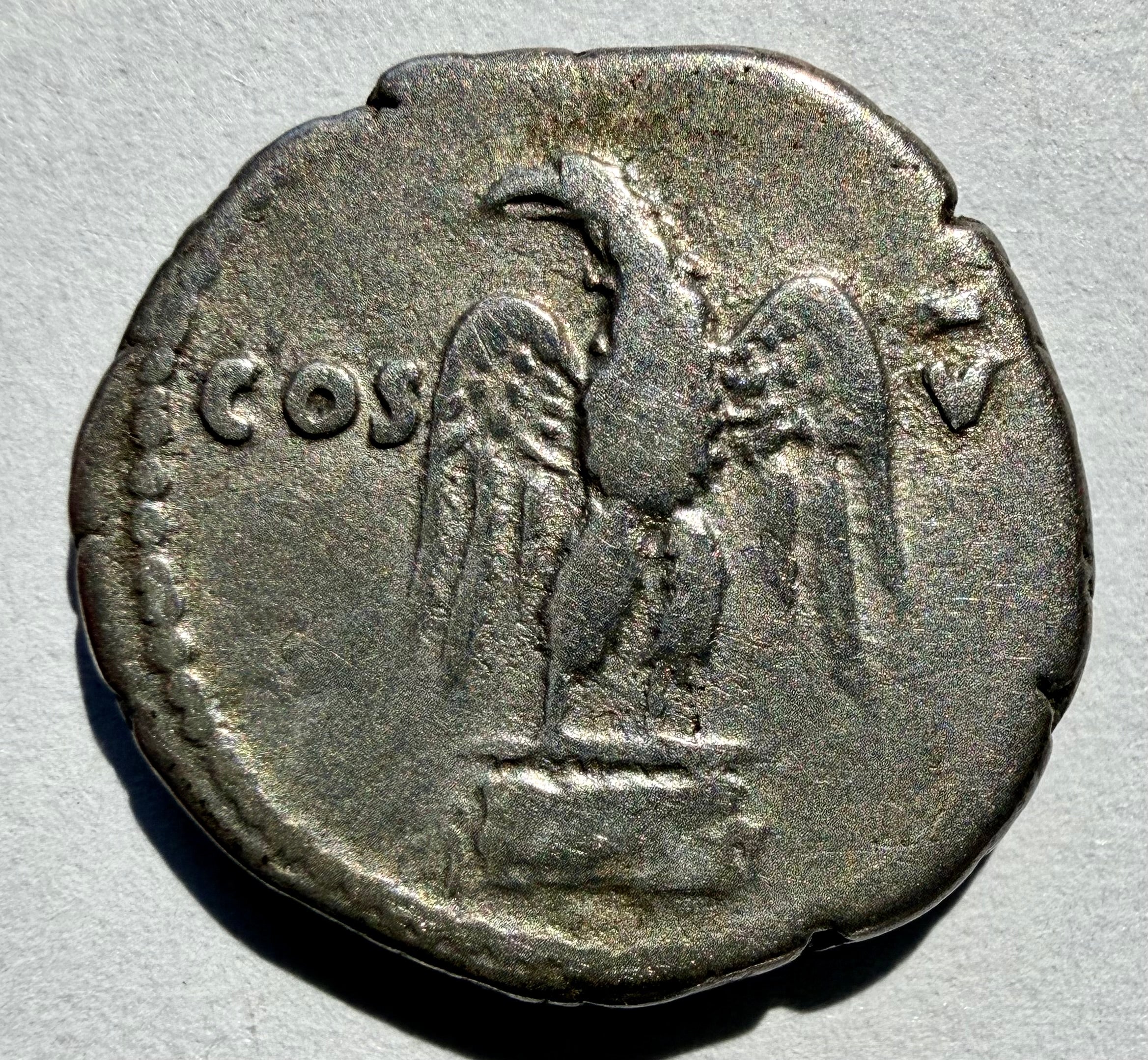 Titus Caesar AR Denarius 76 AD Eagle on Altar RIC 870 Sears 243B