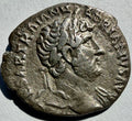 Hadrian AR Denarius 119-122 AD Minerva Promachus Silver Roman Coin RIC 69