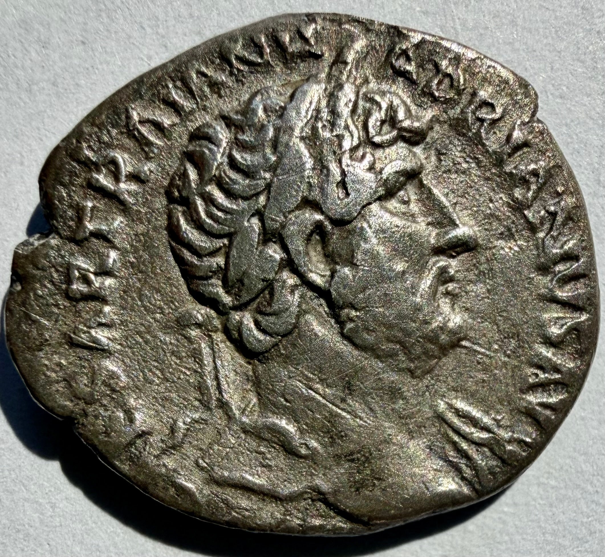 Hadrian AR Denarius 119-122 AD Minerva Promachus Silver Roman Coin RIC 69