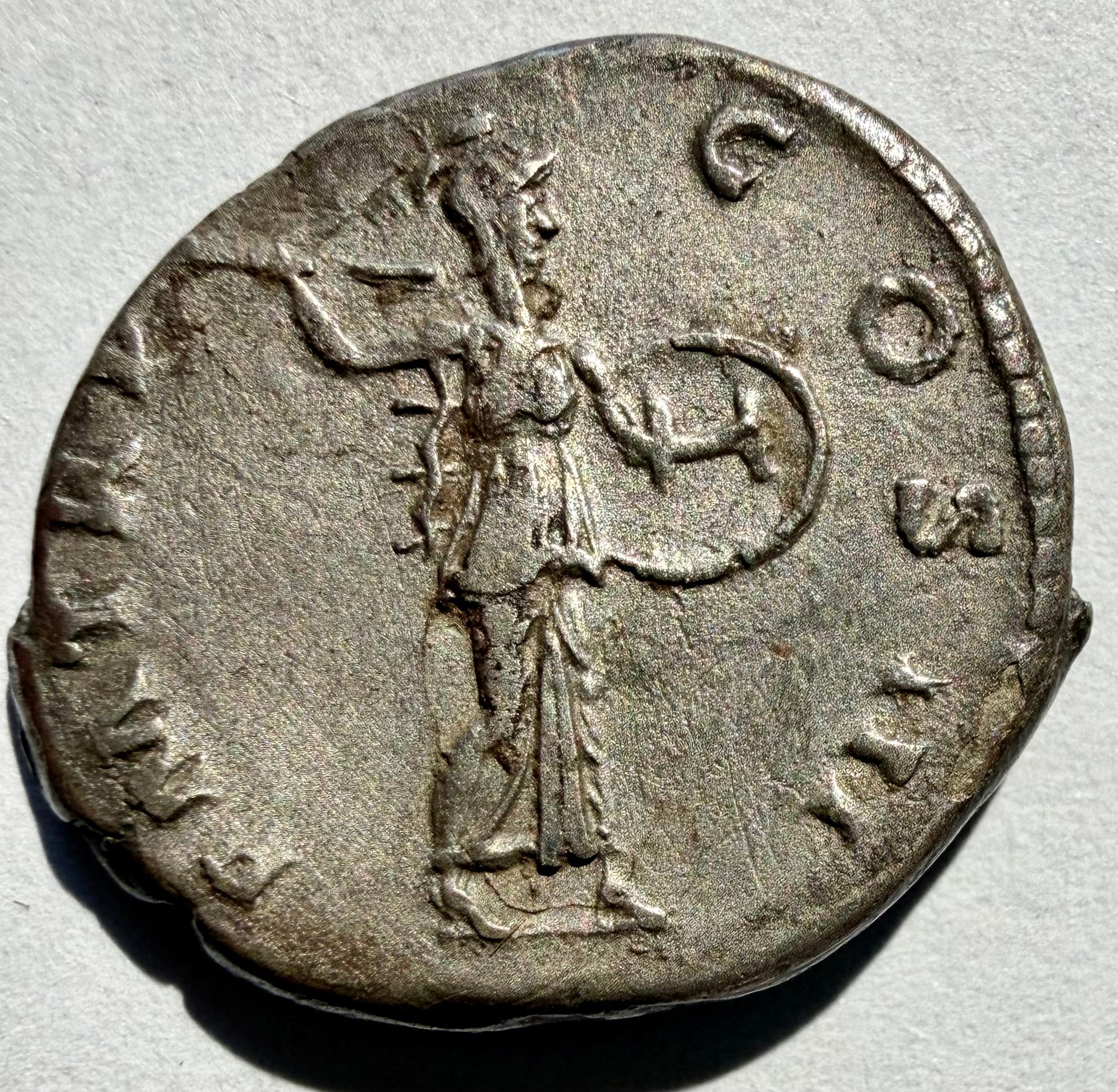 Hadrian AR Denarius 119-122 AD Minerva Promachus Silver Roman Coin RIC 69