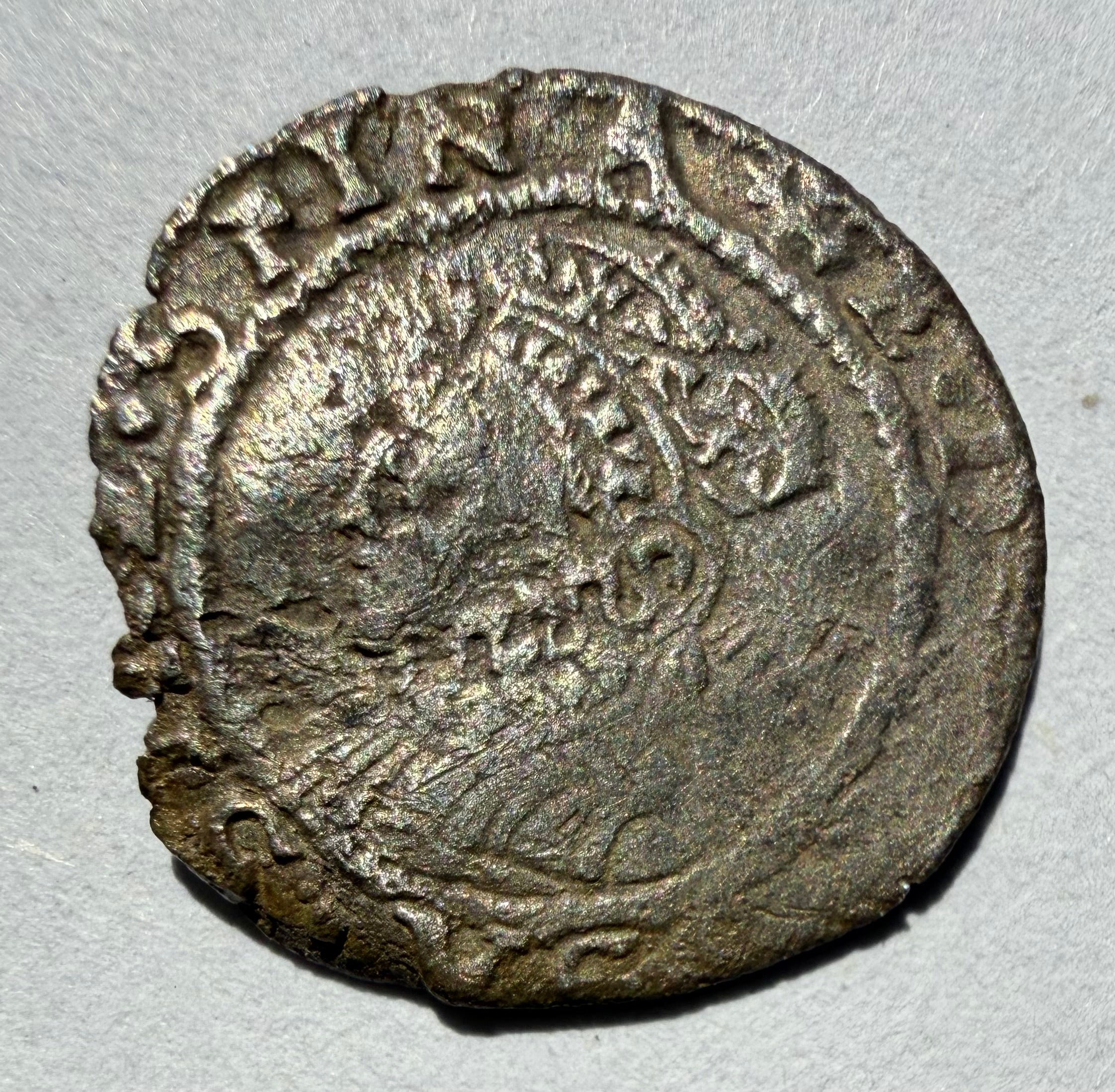 Elizabeth I Silver Hammered Penny 1560-1561 2nd Issue Cross Crosslet Spink 2558