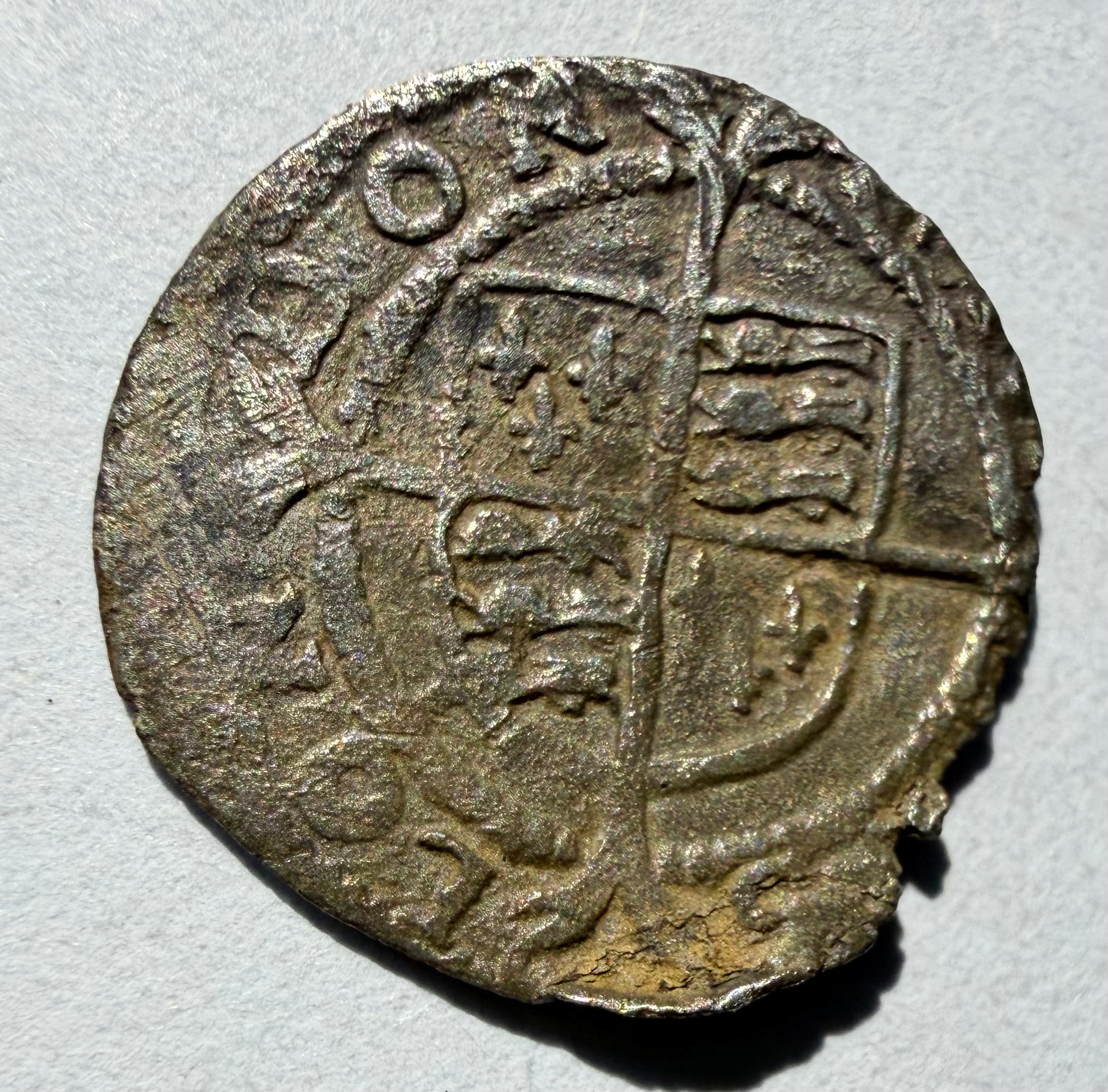 Elizabeth I Silver Hammered Penny 1560-1561 2nd Issue Cross Crosslet Spink 2558
