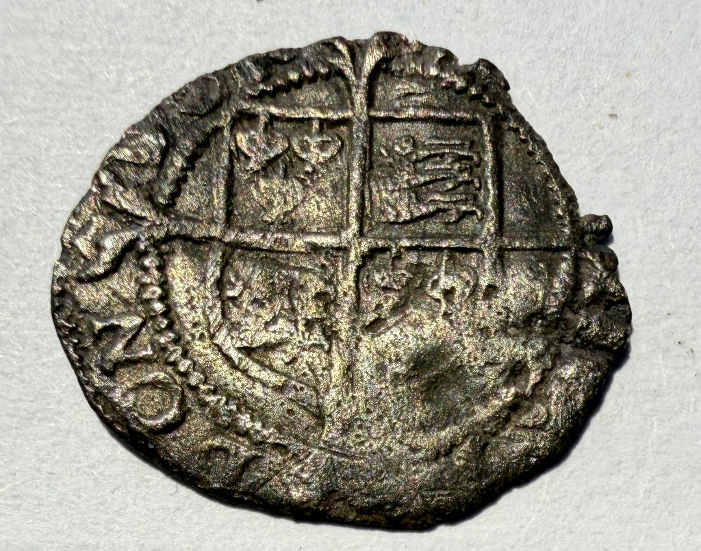Elizabeth I Silver Hammered Penny 1560-1561 2nd Issue Cross Crosslet Spink 2558