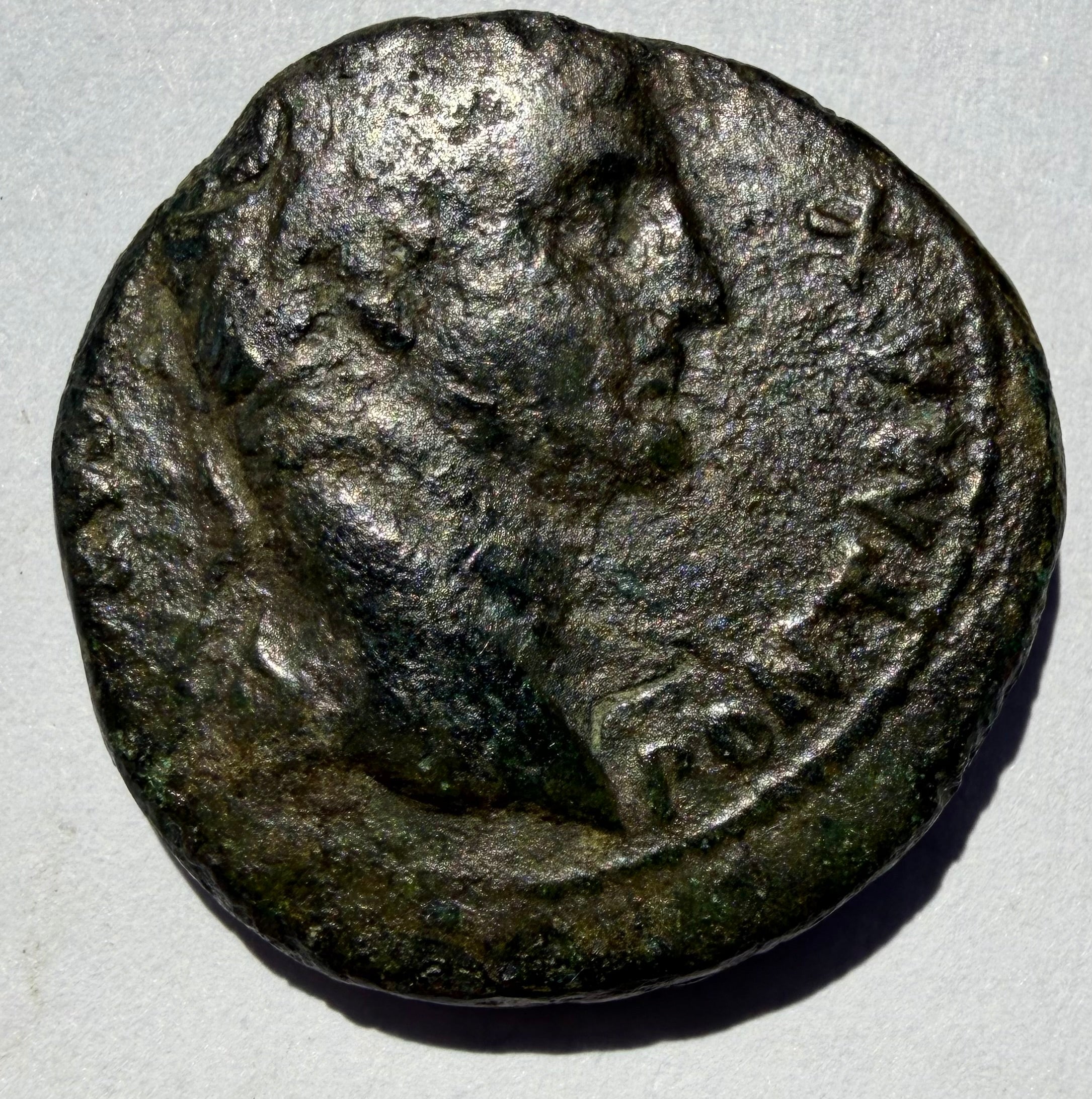 Roman Provincial AE Nerva 96-98 AD Flavia Neapolis Samaria Large Altar