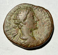 Rare Commodus Dupondius Struck Under Marcus Aurelius 177 AD Roma Seated RIC 1591