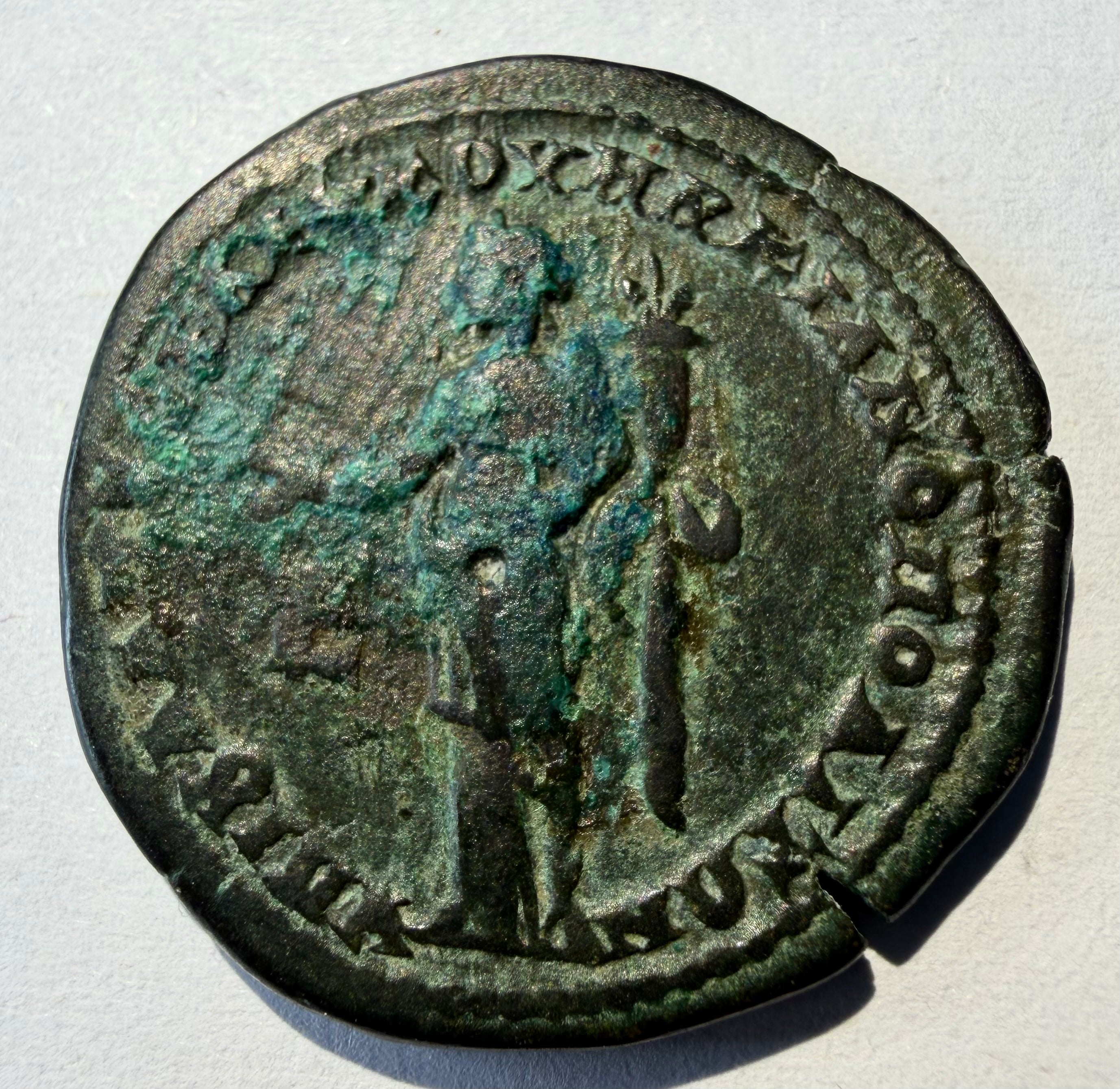 ELAGABALUS & JULIA MAESA AE Pentassarion Marcianopolis Tyche Ancient Roman Coin