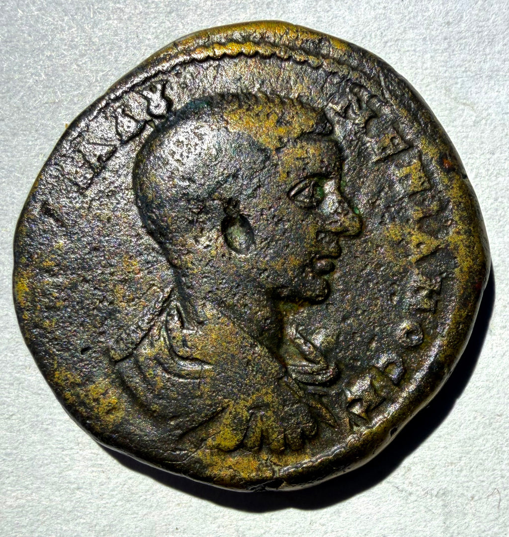 THRACE, Philippopolis. Diadumenian, as Caesar (AD 217-218). Æ Tetrassarion