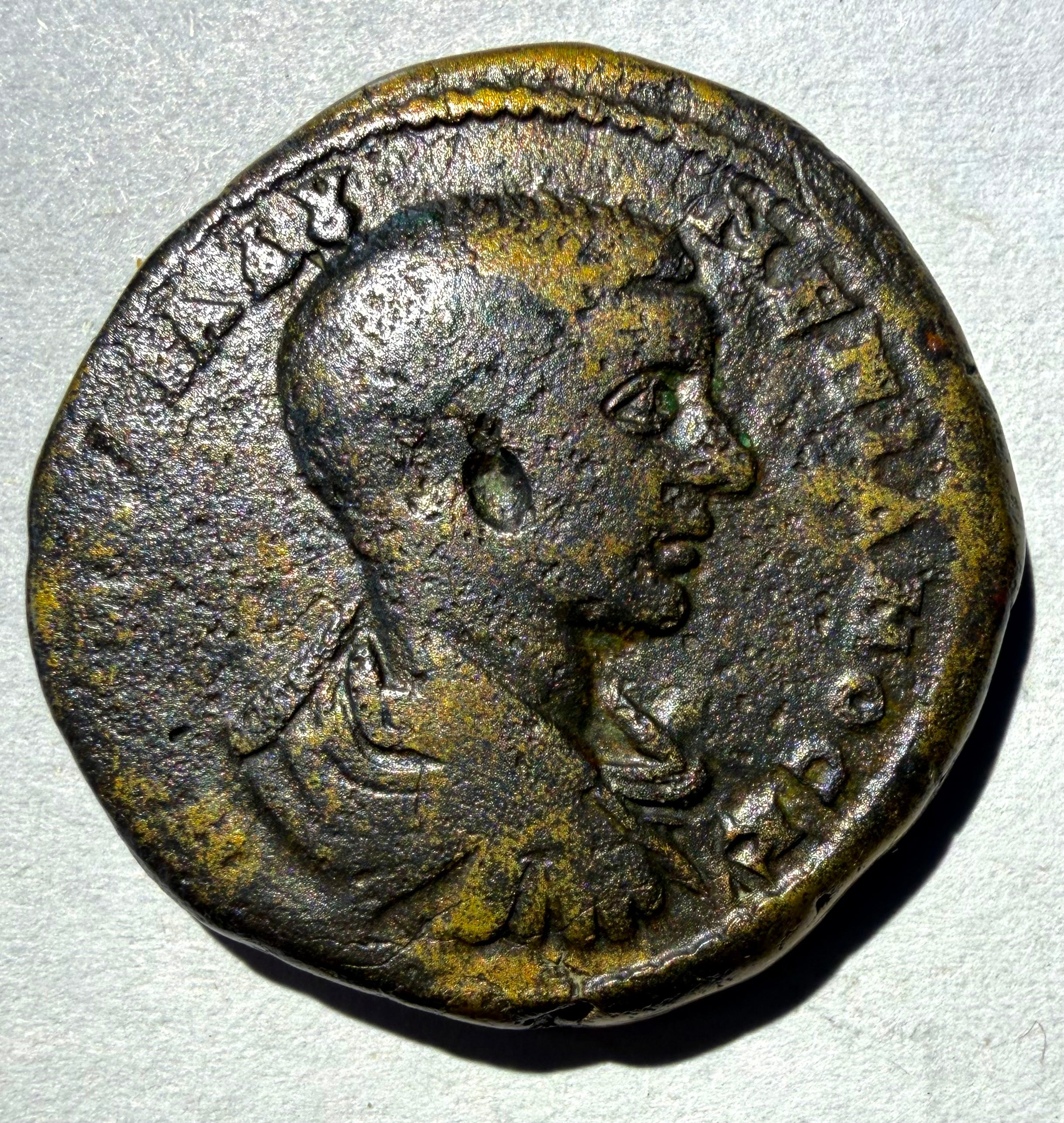 THRACE, Philippopolis. Diadumenian, as Caesar (AD 217-218). Æ Tetrassarion