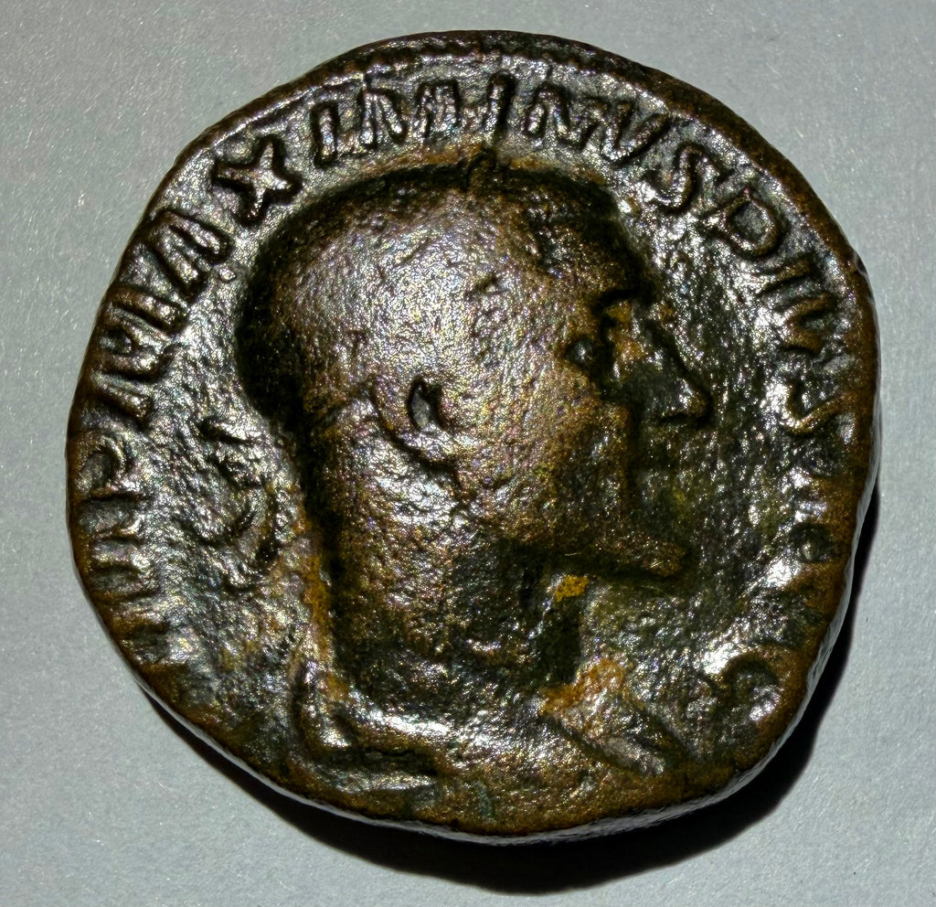 Maximinus I Thrax Heavy AE As- Fides Militvm - Roman Imperial Bronze Coin RIC 82