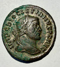DIOCLETIAN AE Follis London Mint Rare Compact LON Exergue c.296AD 11.31g RIC 1a