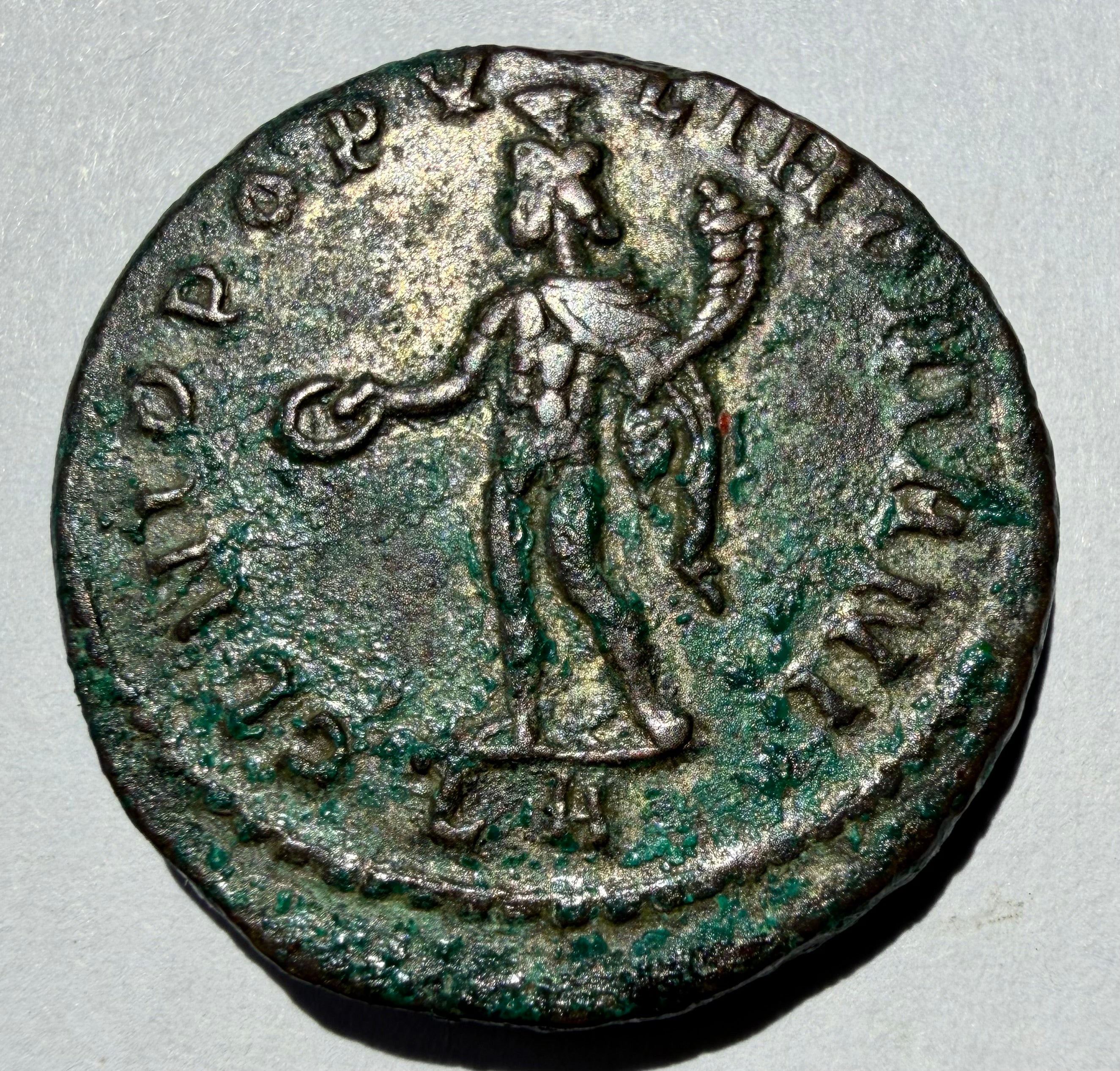 DIOCLETIAN AE Follis London Mint Rare Compact LON Exergue c.296AD 11.31g RIC 1a