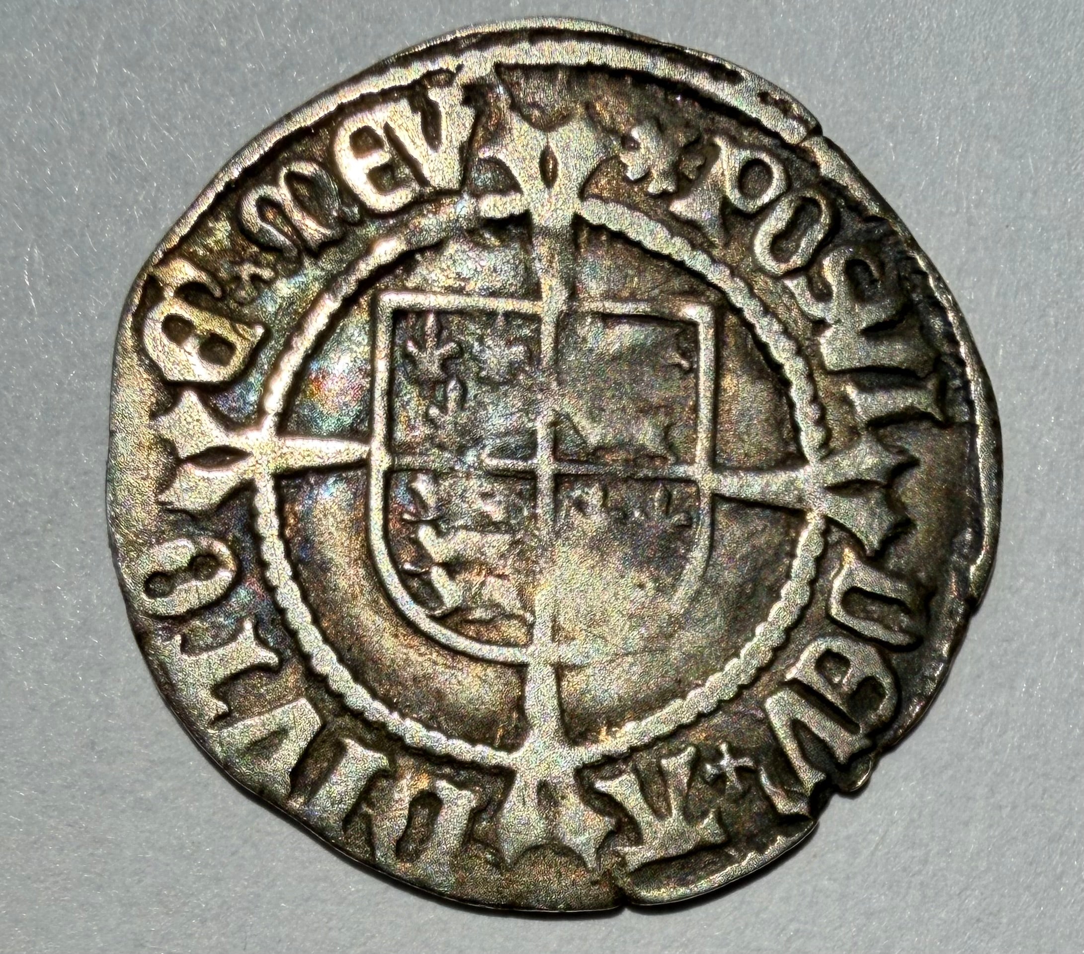HENRY VII Silver Profile Halfgroat - Canterbury Mint mm Rose Both Sides S.2261