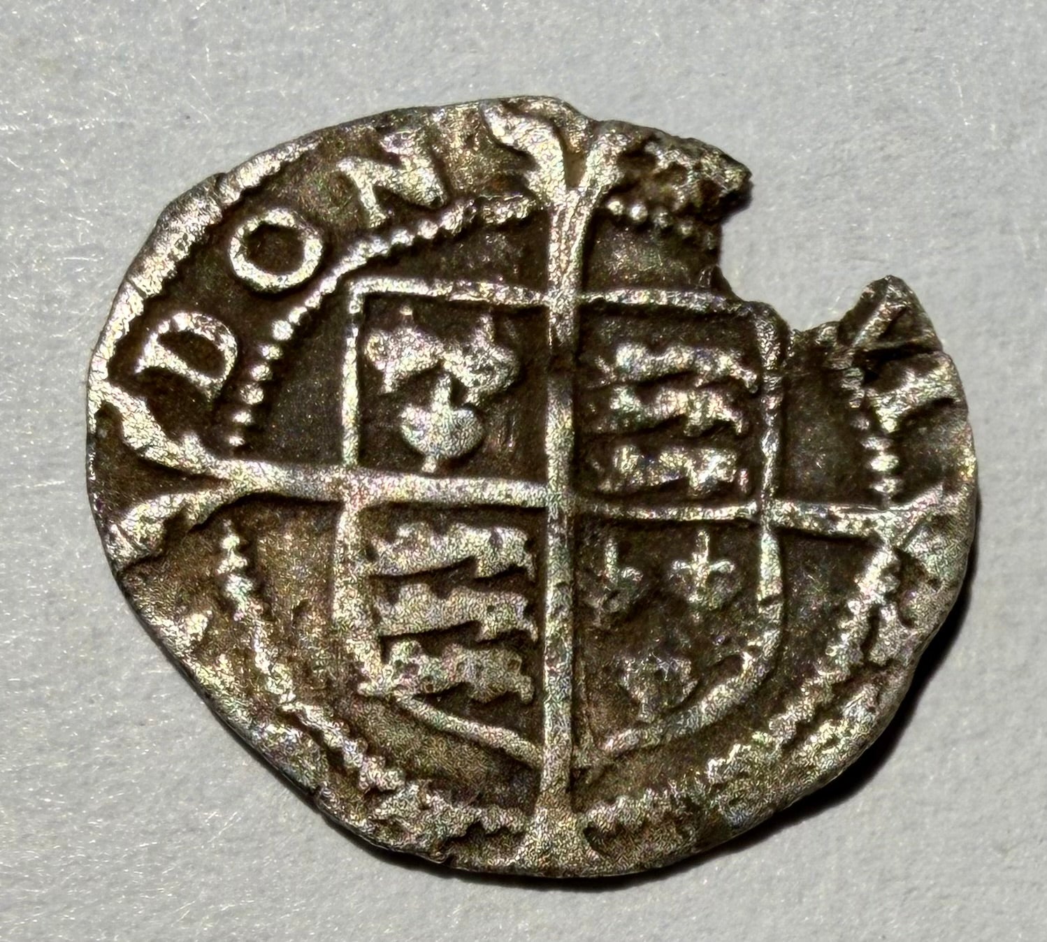 Elizabeth I Silver Hammered Penny 1560-1561 2nd Issue Cross Crosslet Spink 2558