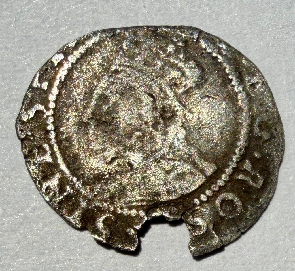 Elizabeth I Silver Hammered Penny 1560-1561 2nd Issue Cross Crosslet Spink 2558