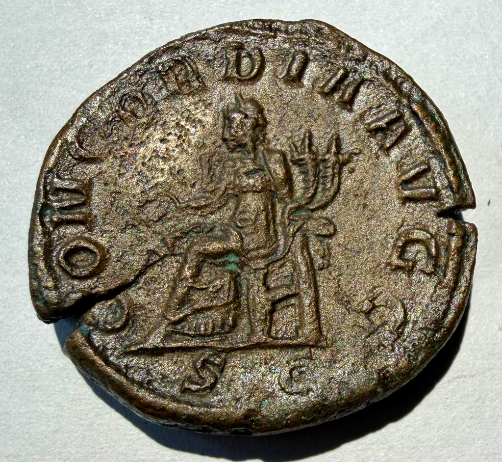 OTACILLA SEVERA Sestertius 244-249 AD - CONCORDIA - Chunky 20.5g 4mm