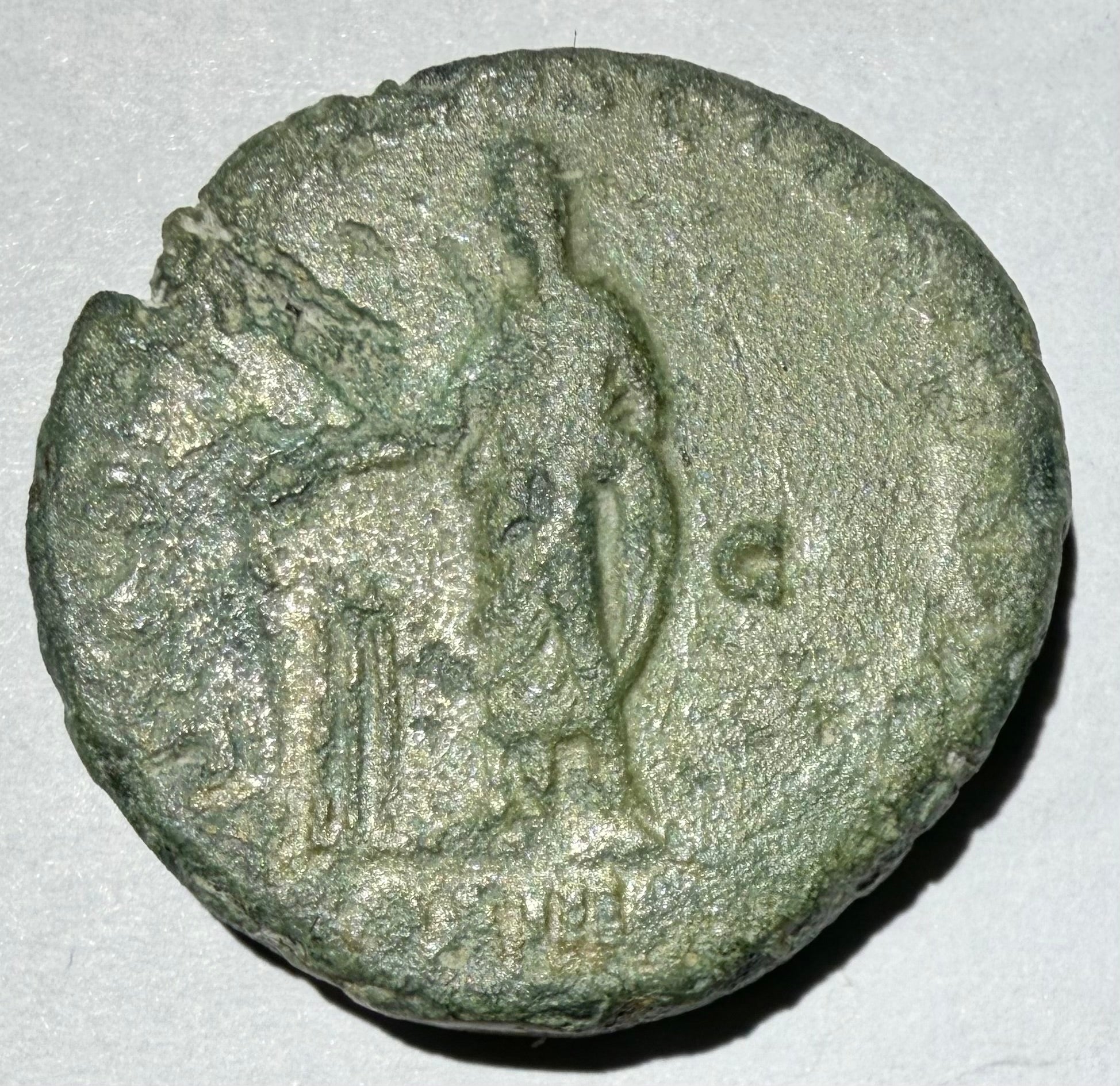 COMMODUS Roman Imperial AE As Rome Mint Salus Altar Patera